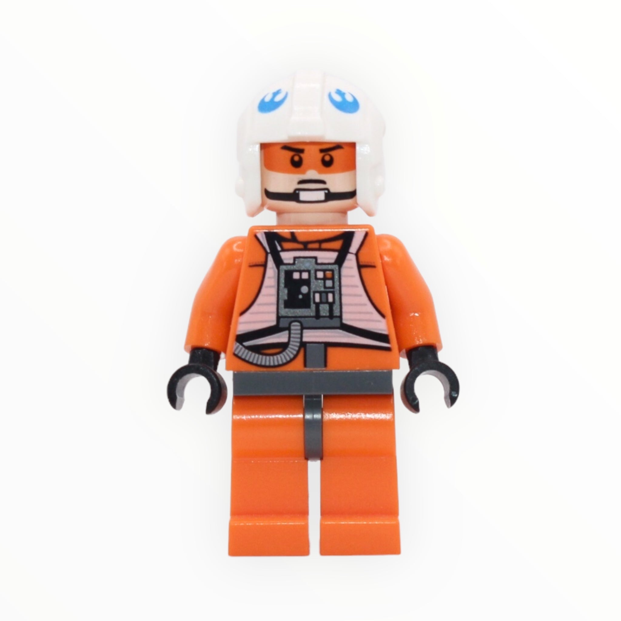Rebel X-Wing Pilot (white helmet, blue symbols, 2012)