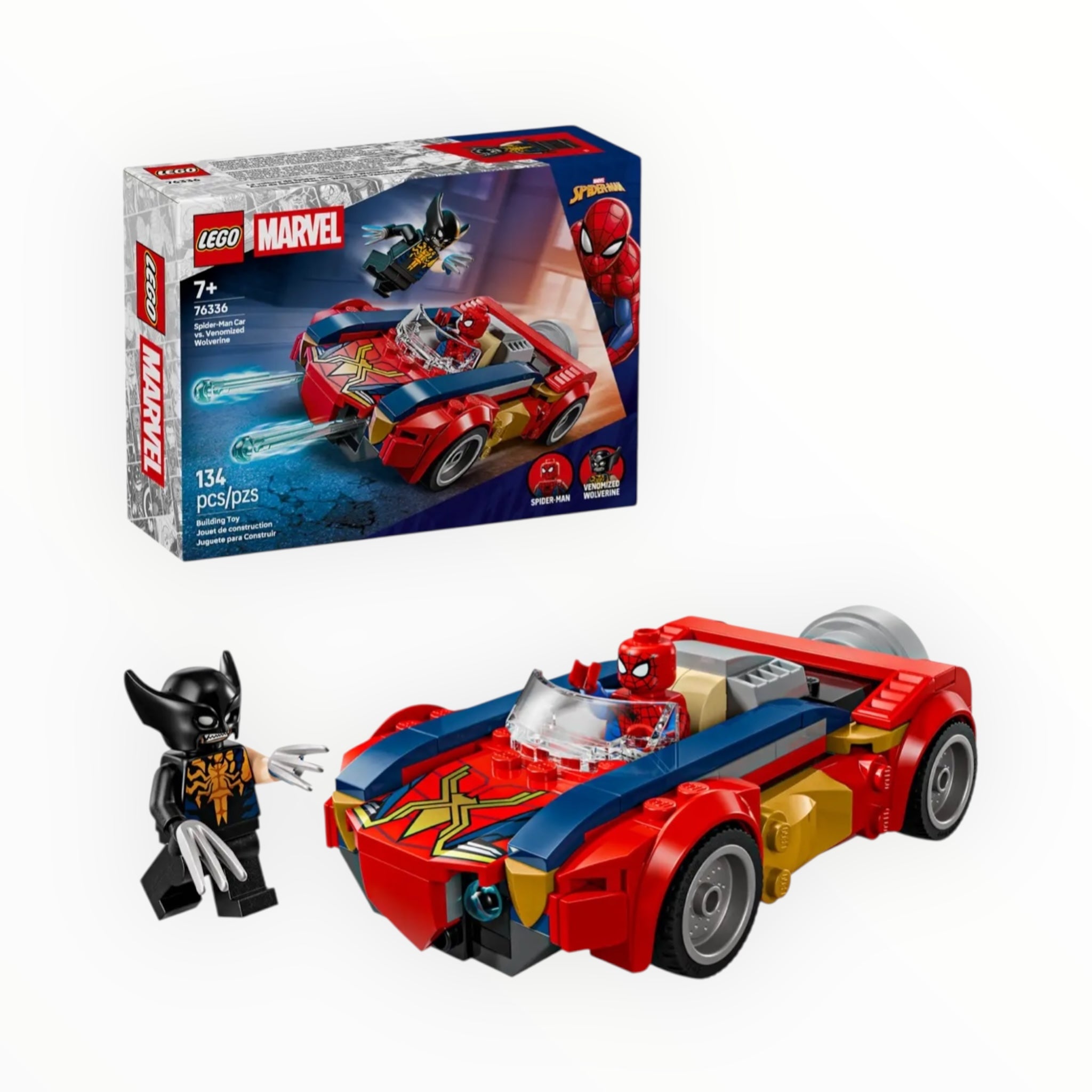 76336 Marvel Spider-Man Car vs. Venomized Wolverine
