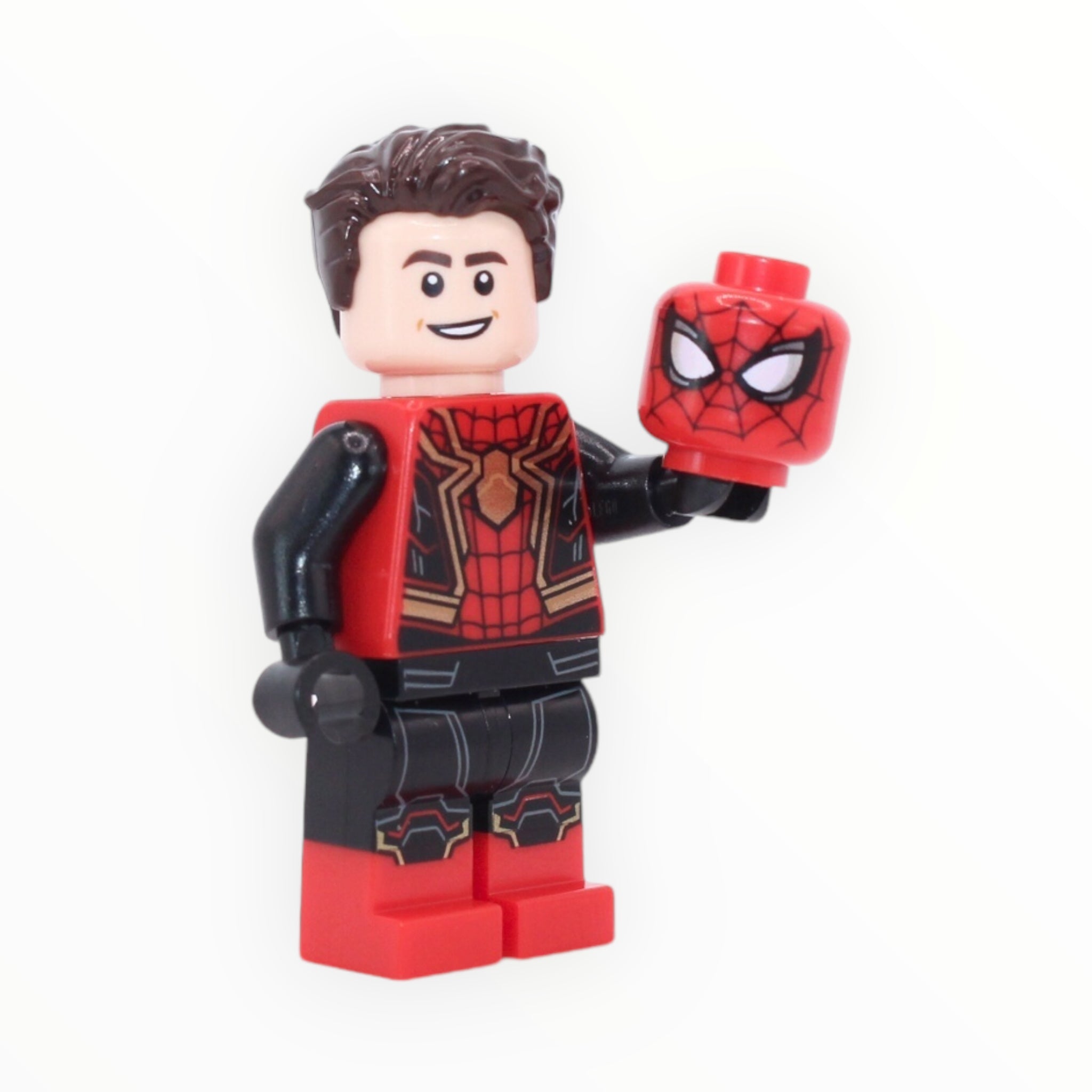 Spider-Man (No Way Home, Integrated Suit, unmasked with extra head)