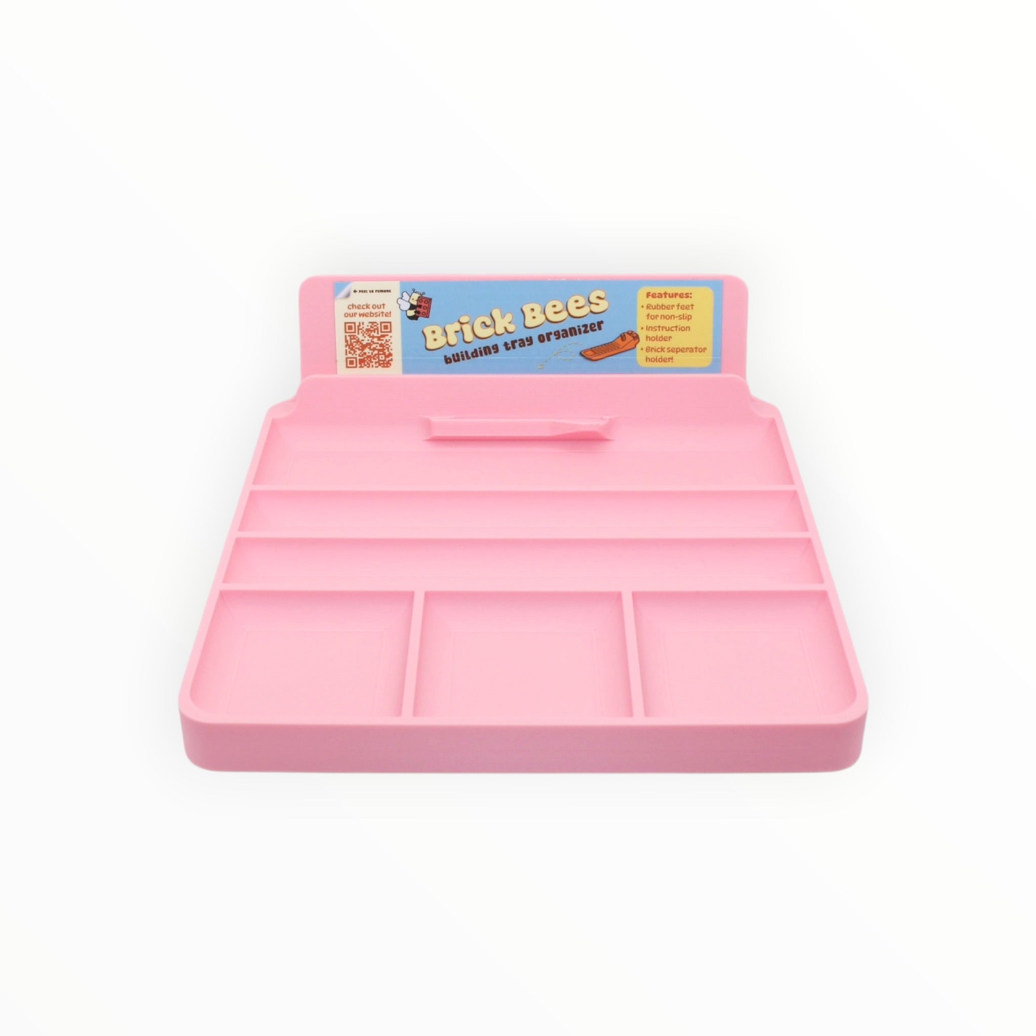 Brick Bees Building Tray Organizer - Pink