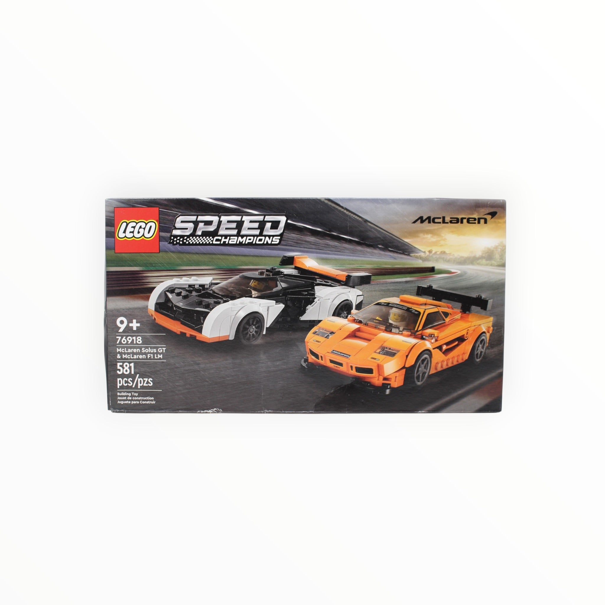 Retired Set 76918 Speed Champions McLaren Solus GT & McLaren F1 LM (damaged box)