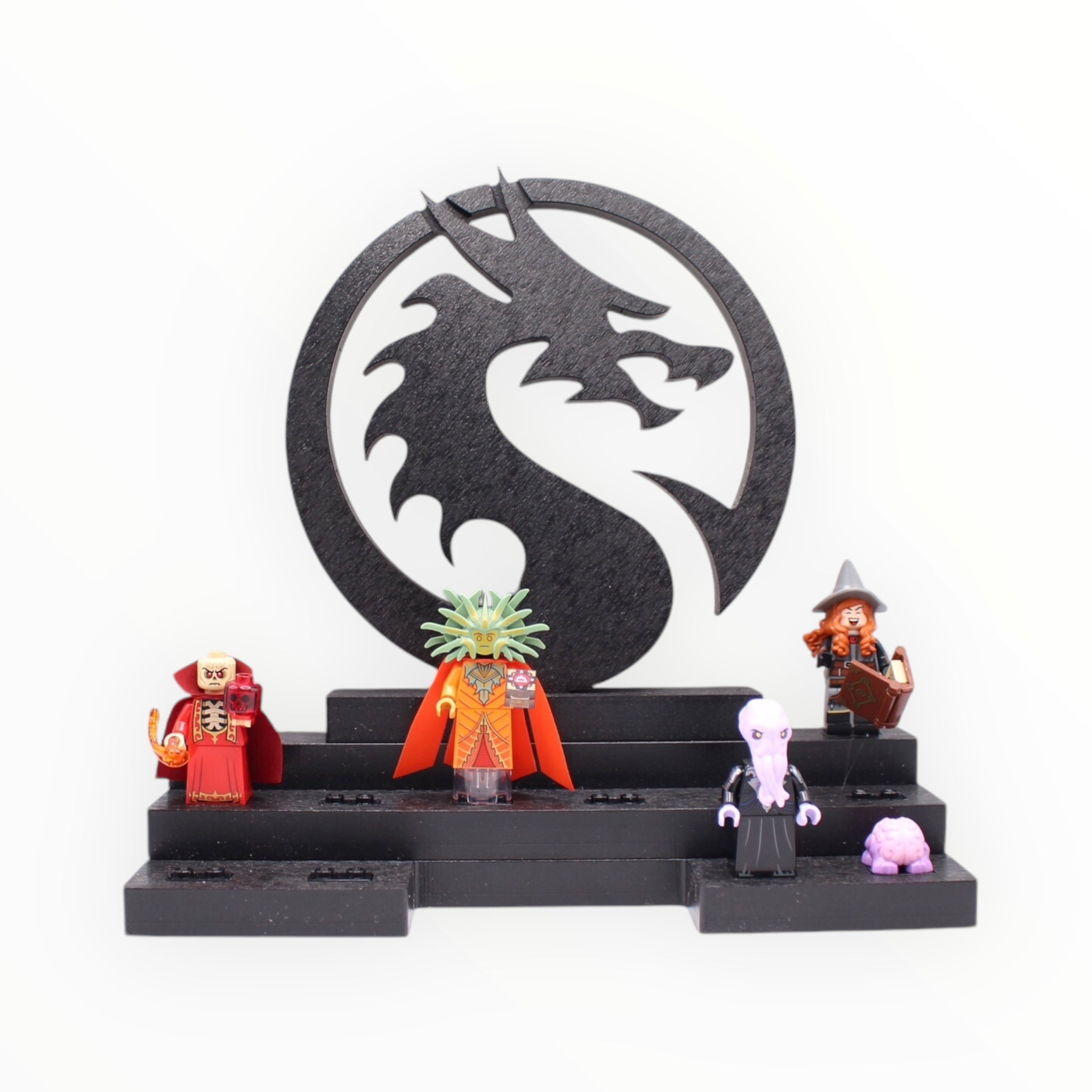 Dungeons & Dragons-themed Display Stand (black symbol, black studs)