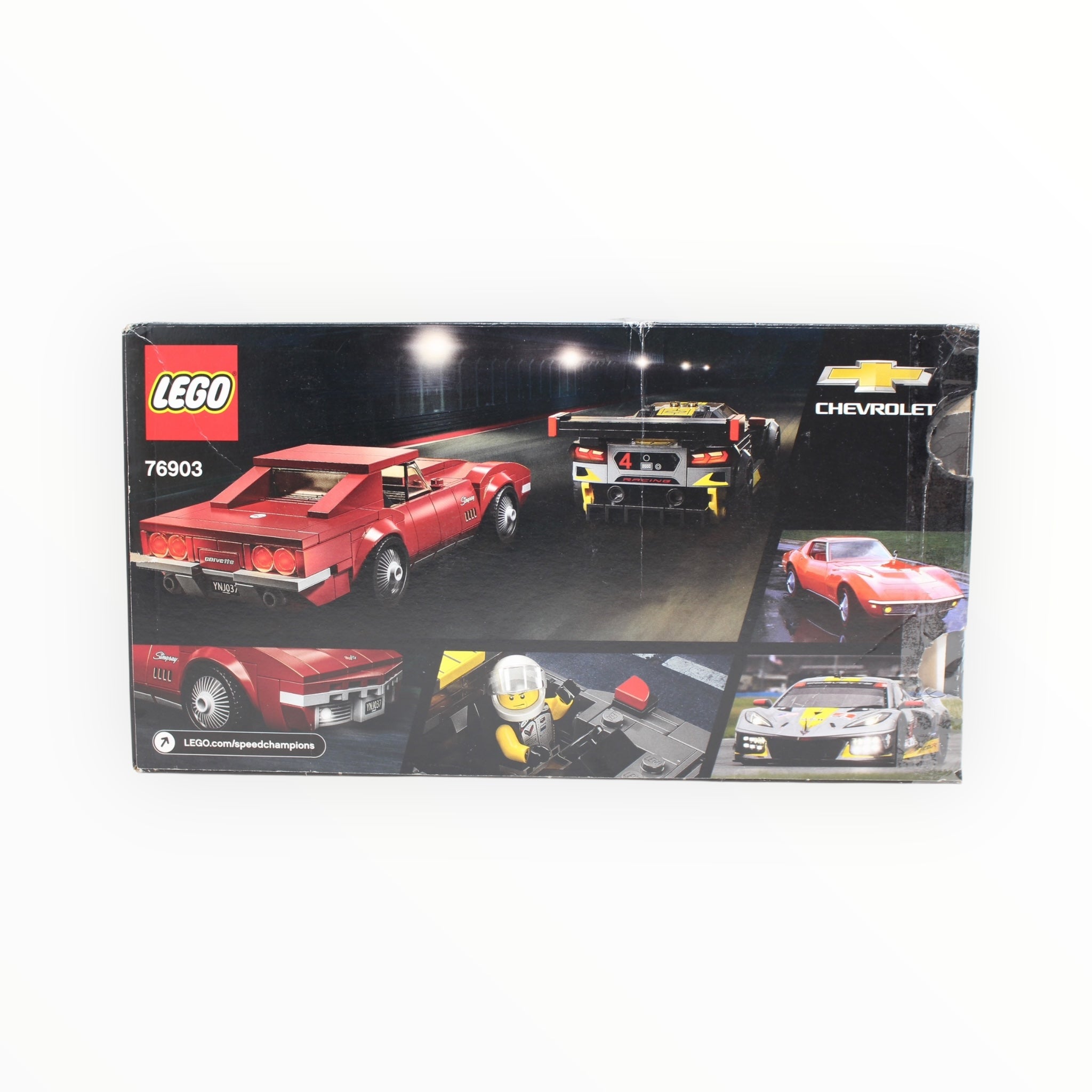 Certified Used Set 76903 Speed Champions Chevrolet Corvette C8.R Race Car and 1969 Chevrolet Corvette (some box damage)