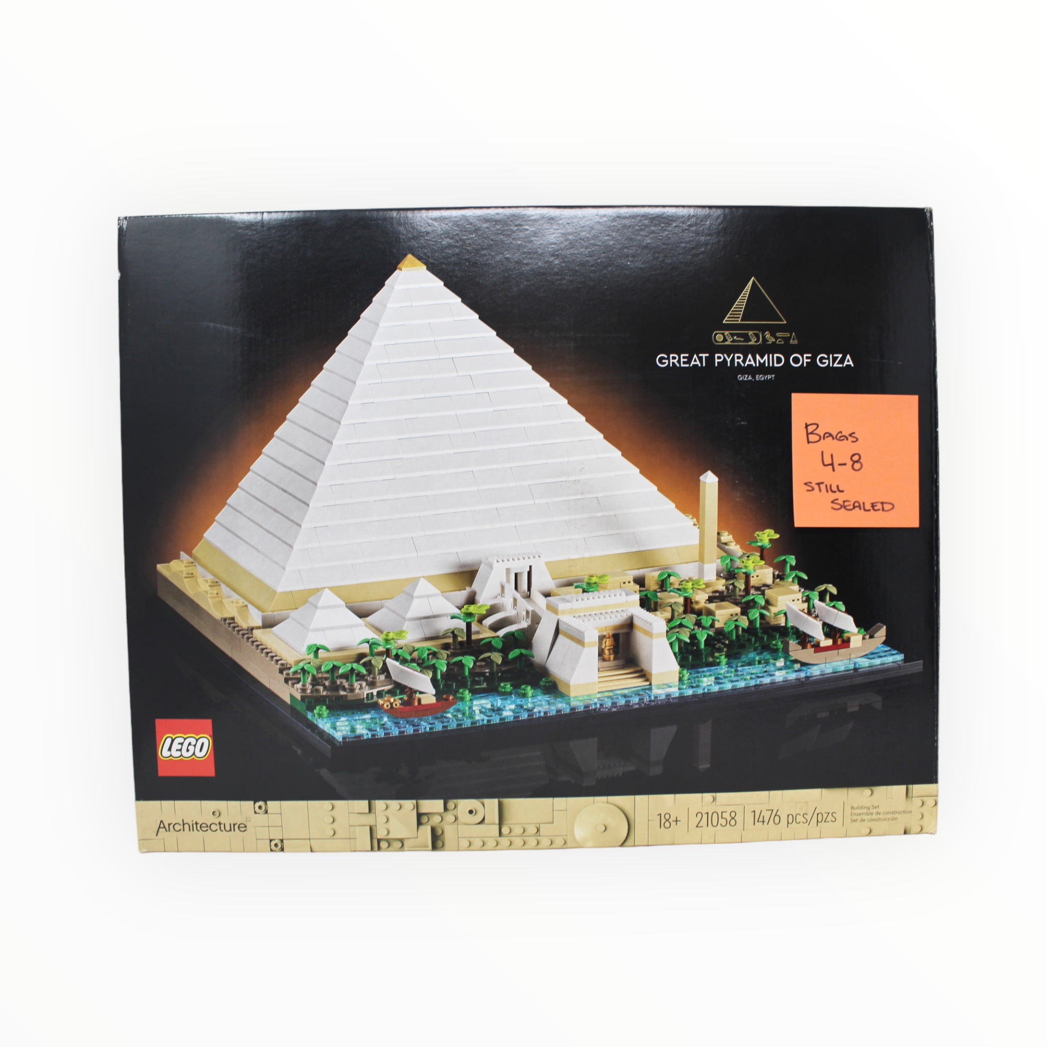 Certified Used Set 21058 Architecture The Great Pyramid of Giza (bags 4-8 still sealed)