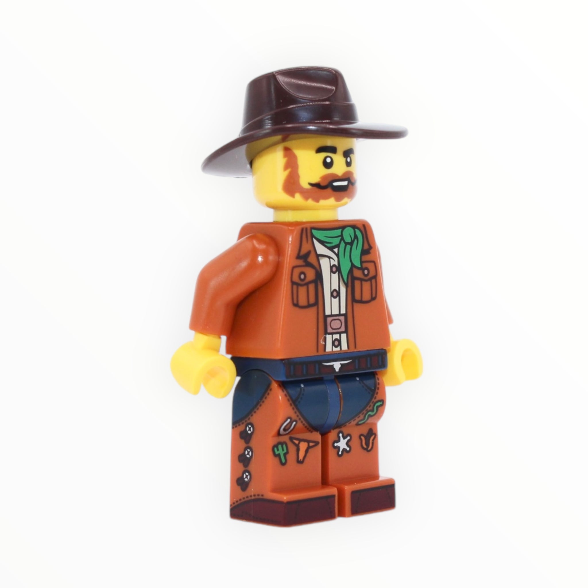 Cowboy (dark orange outfit, dark brown hat)