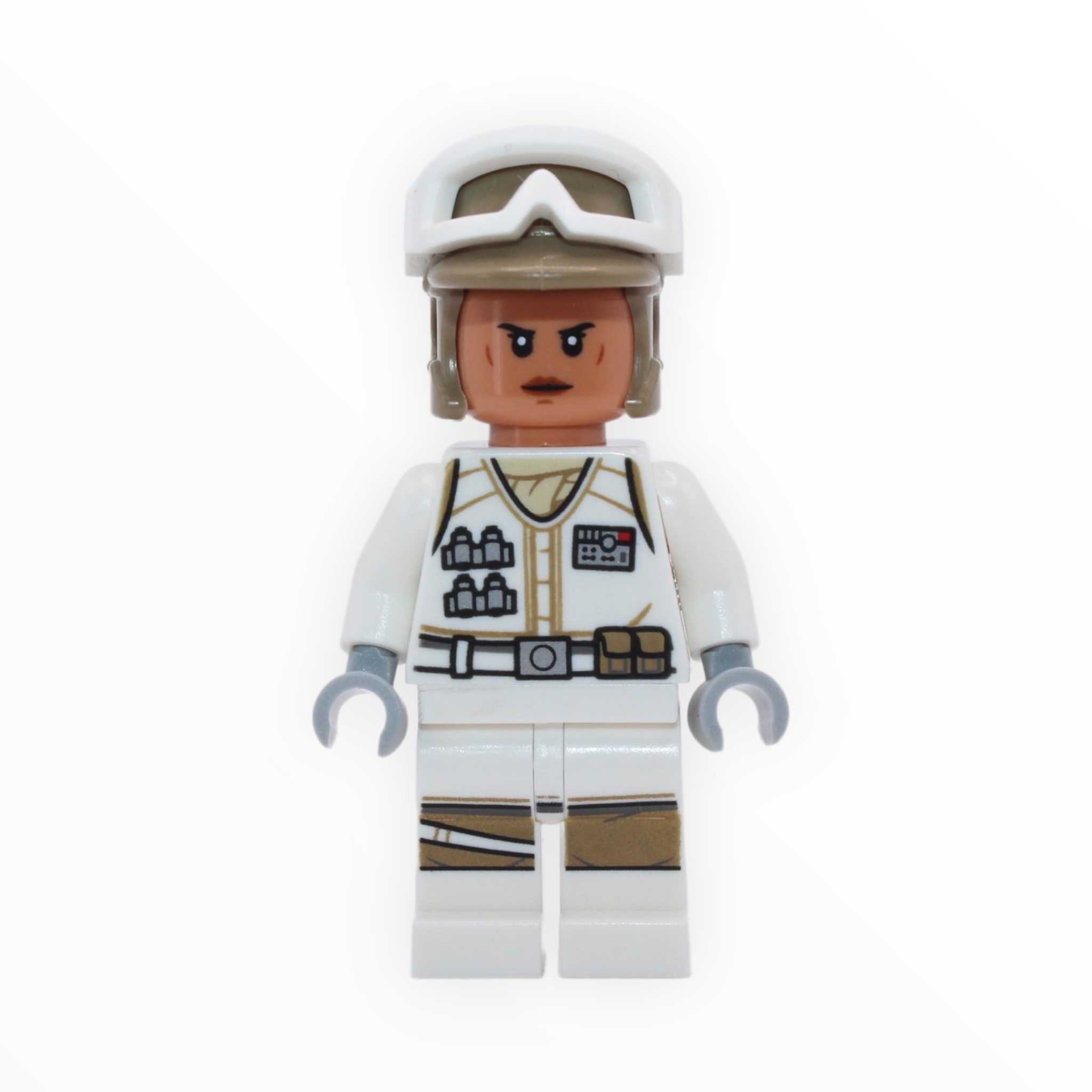 Hoth Rebel Trooper (nougat female head, white uniform, dark tan helmet, 2022)