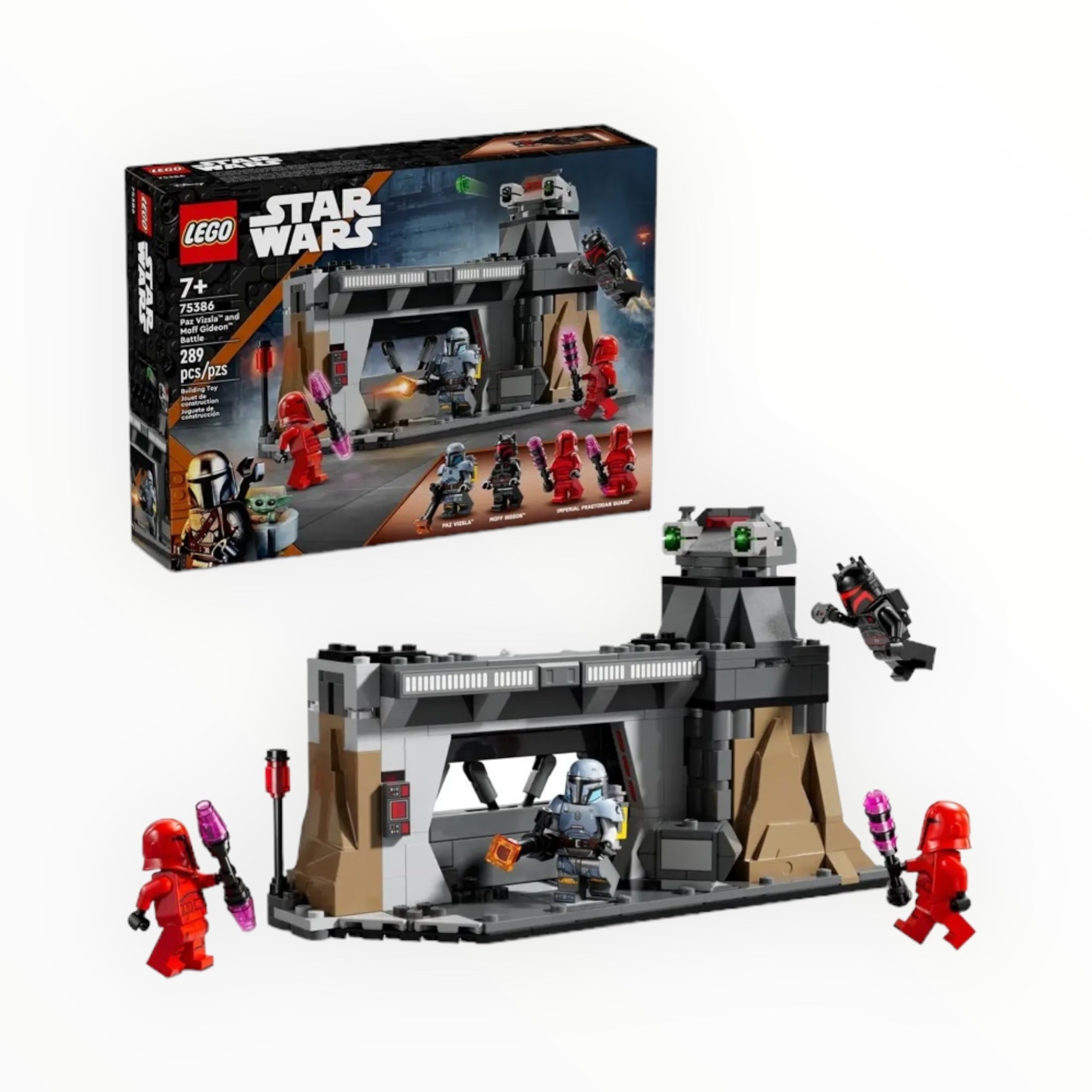 Retired Set 75386 Star Wars Paz Vizsla and Moff Gideon Battle
