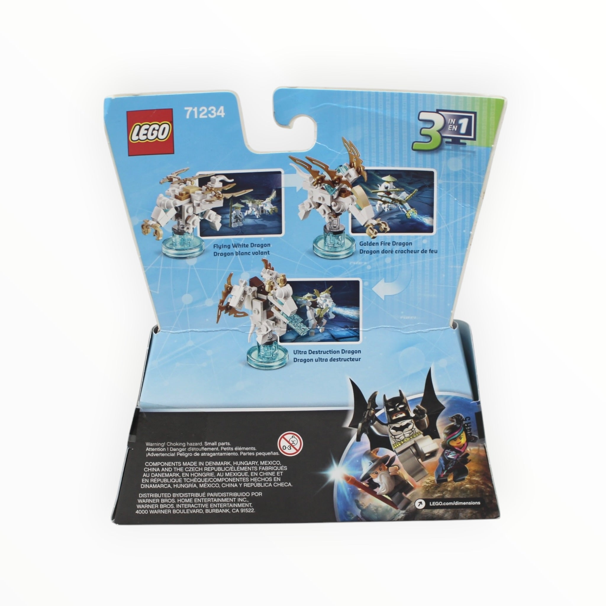 Retired Set 71234 Dimensions Fun Pack - Ninjago Sensei Wu and Flying White Dragon (some box damage)