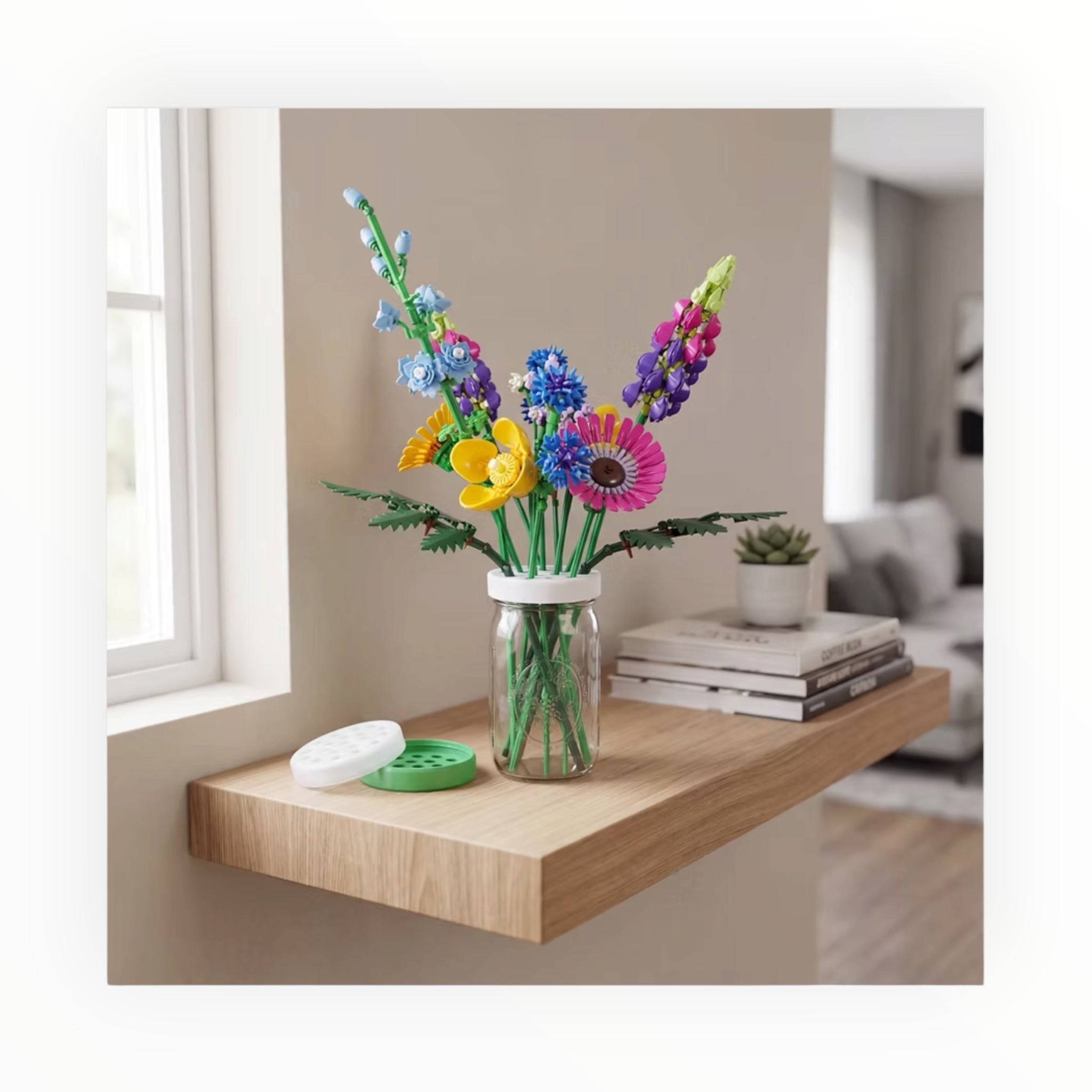 Brick Bees Mason Jar Frog Lid - Black