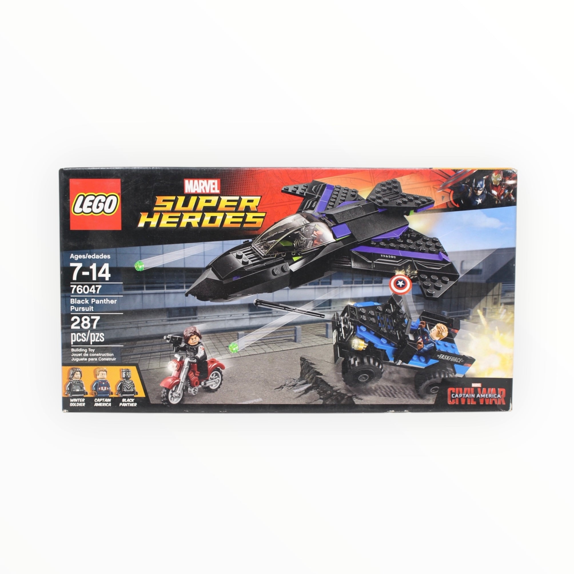 Retired Set 76047 Marvel Super Heroes Black Panther Pursuit (slight box damage)