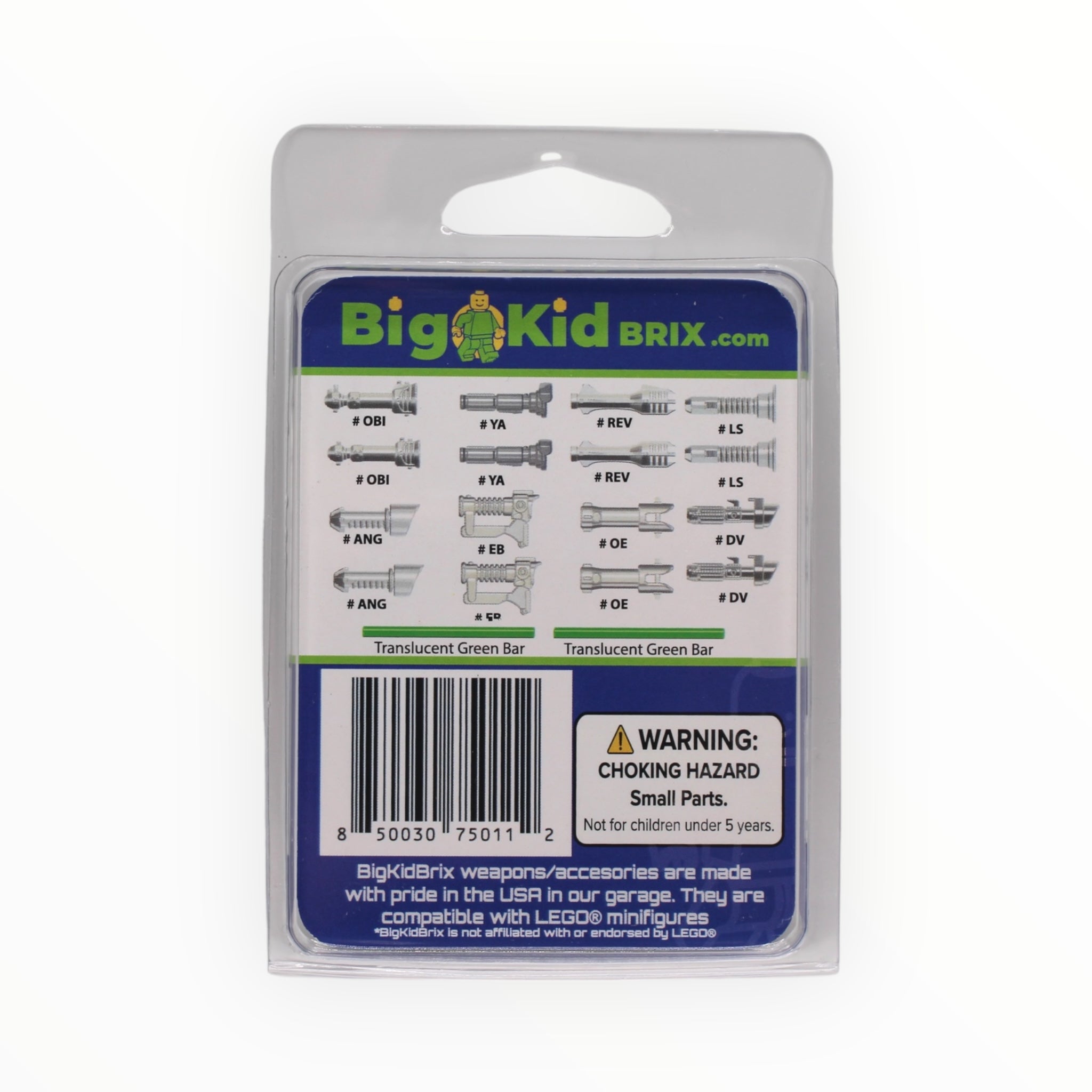 BigKidBrix Lightsabers Hero vs. Villain Hilts - Black