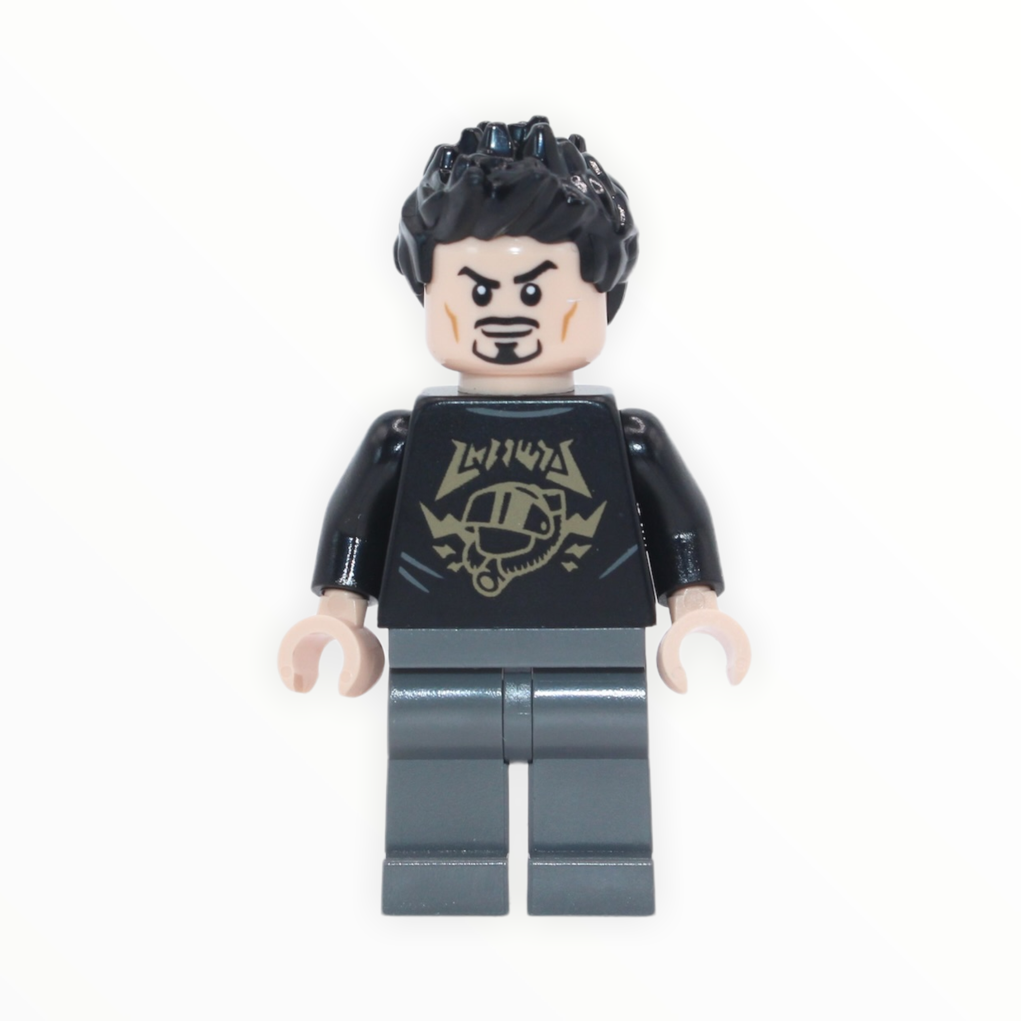 Tony Stark (black top with gold pattern)