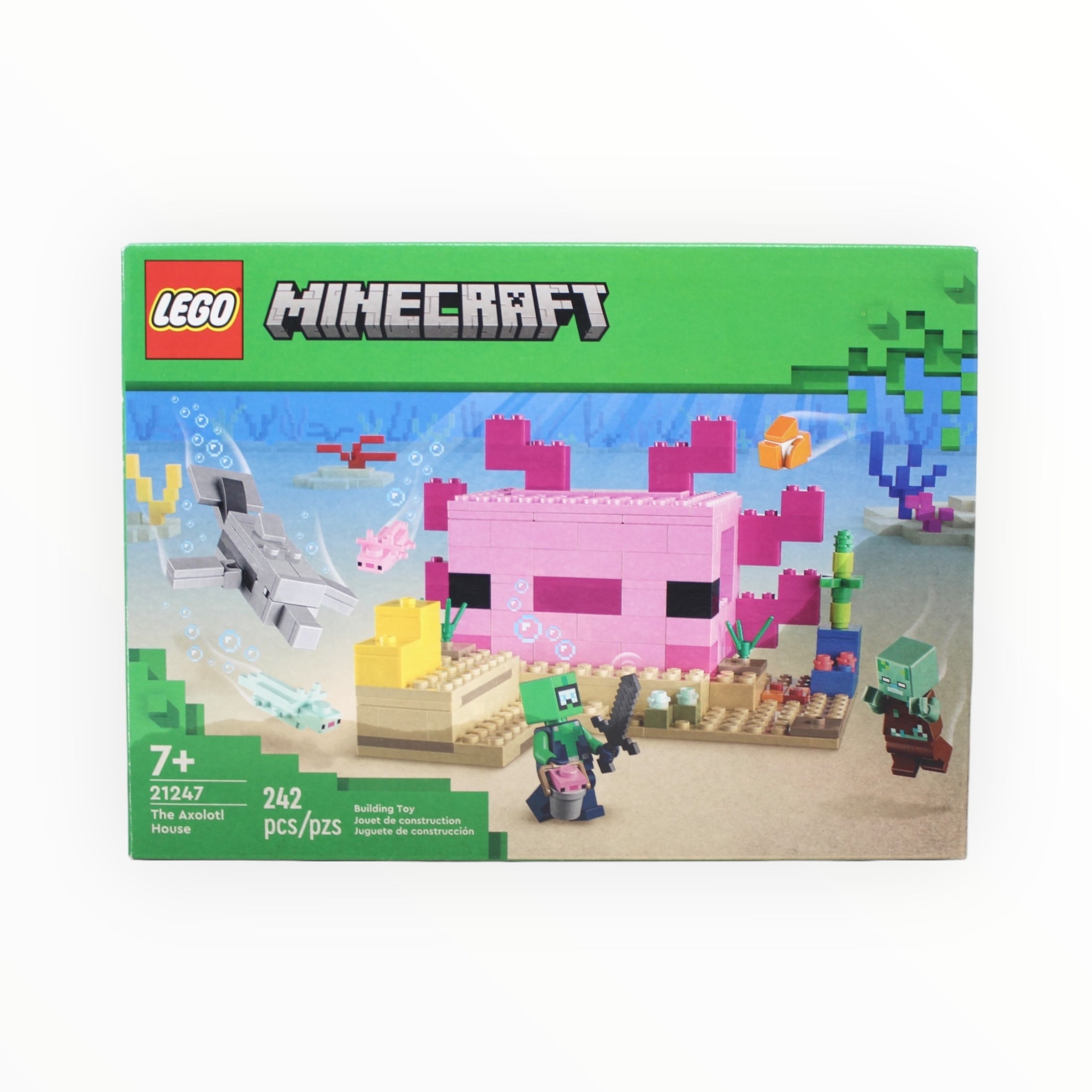 Certified Used Set 21247 Minecraft The Axolotl House
