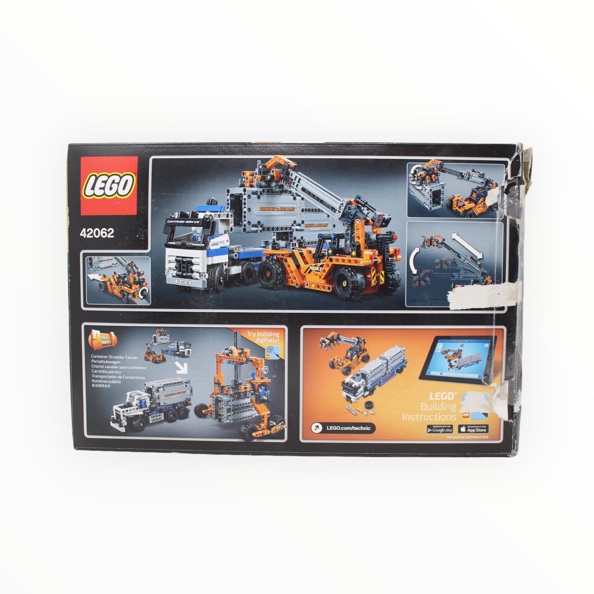 Certified Used Set 42062 Technic Container Yard (Bag 1 opened, Bags 2 + 3 sealed)