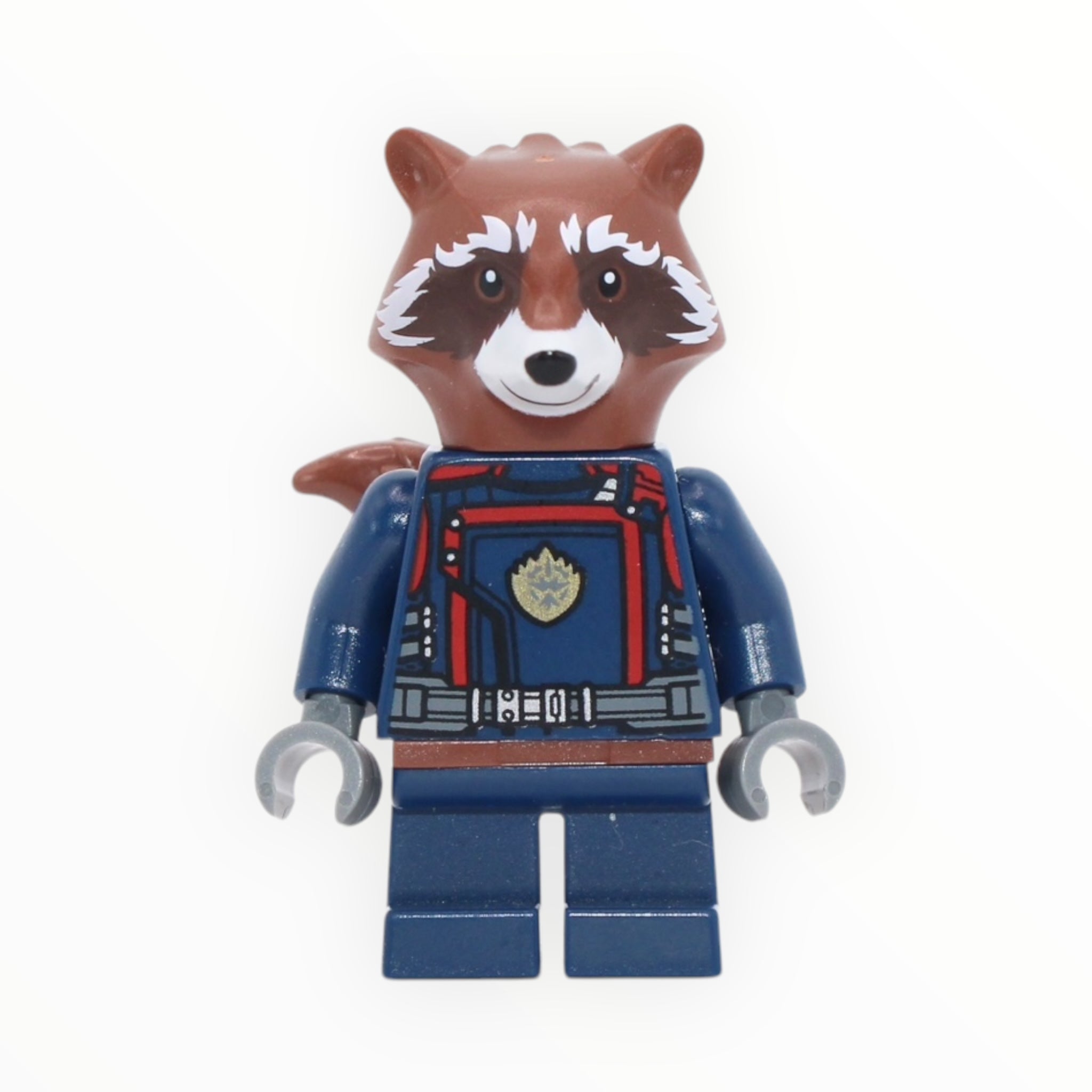 Rocket Raccoon (reddish brown fur, dark blue outfit, 2023)