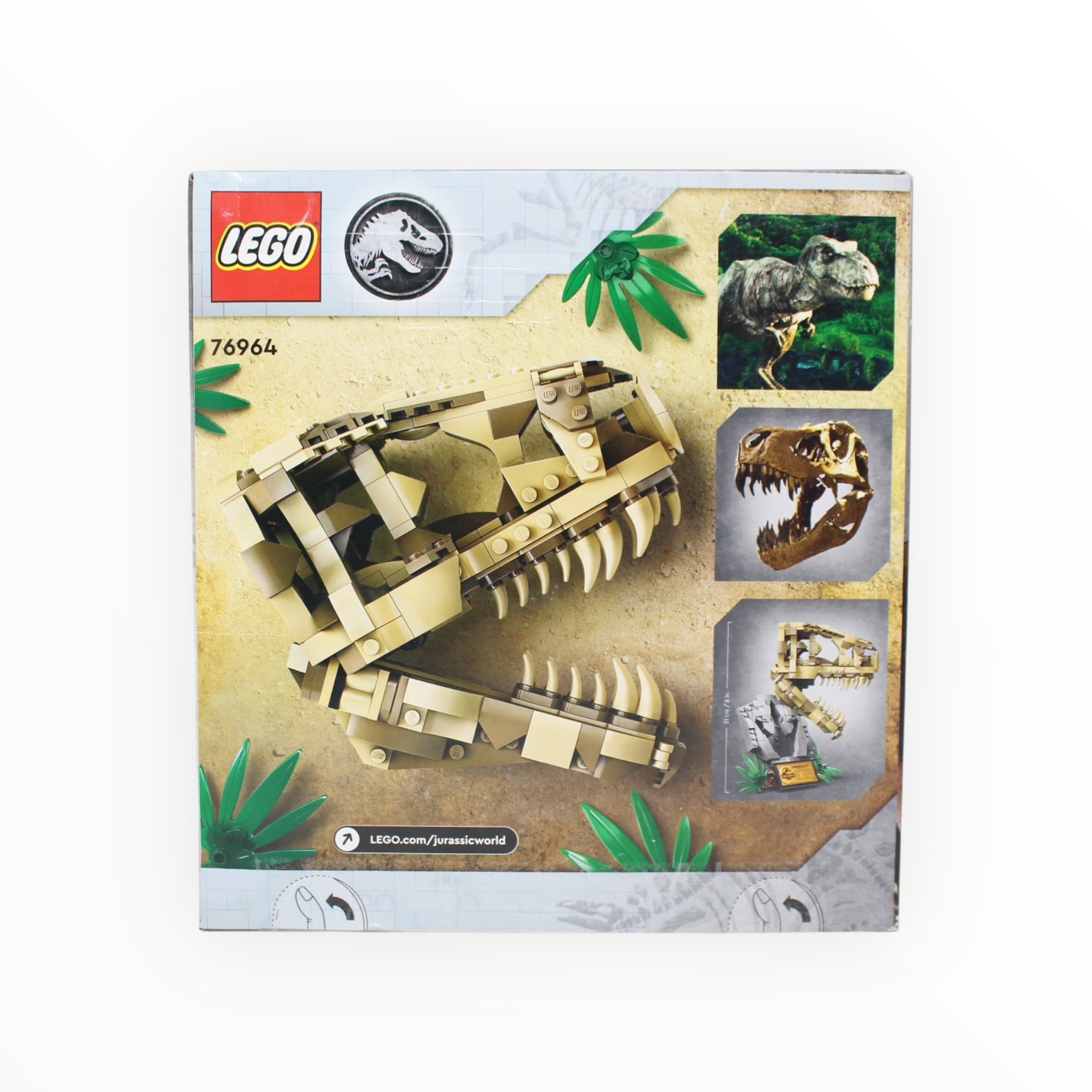 Certified Used Set 76964 Jurassic World Dinosaur Fossils: T. rex Skull (slight box damage)