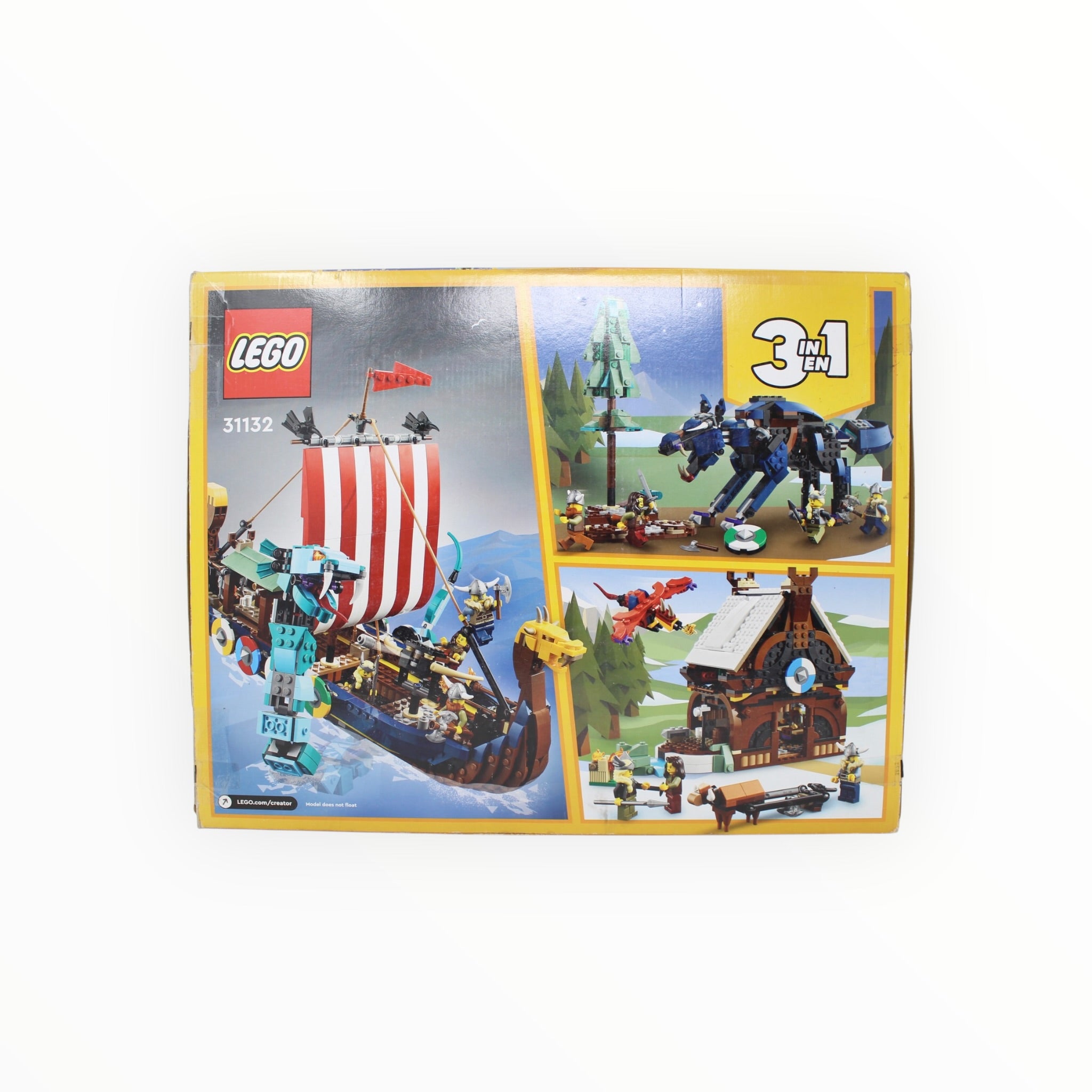 Certified Used Set 31132 Creator Viking Ship and the Midgard Serpent (open box, sealed bags)