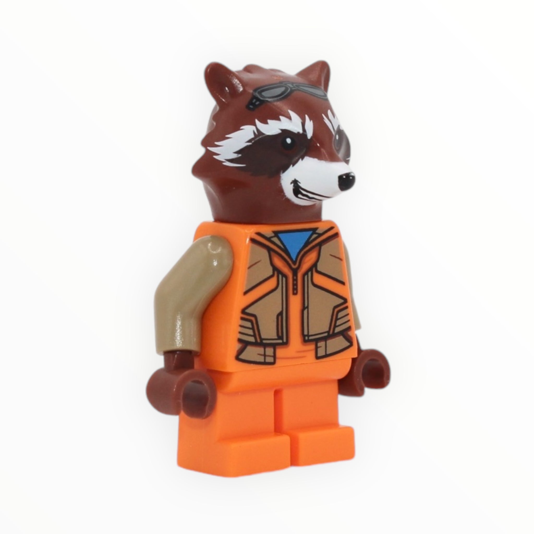 Rocket Raccoon (orange outfit, tan arms, reddish brown fur, 2023)