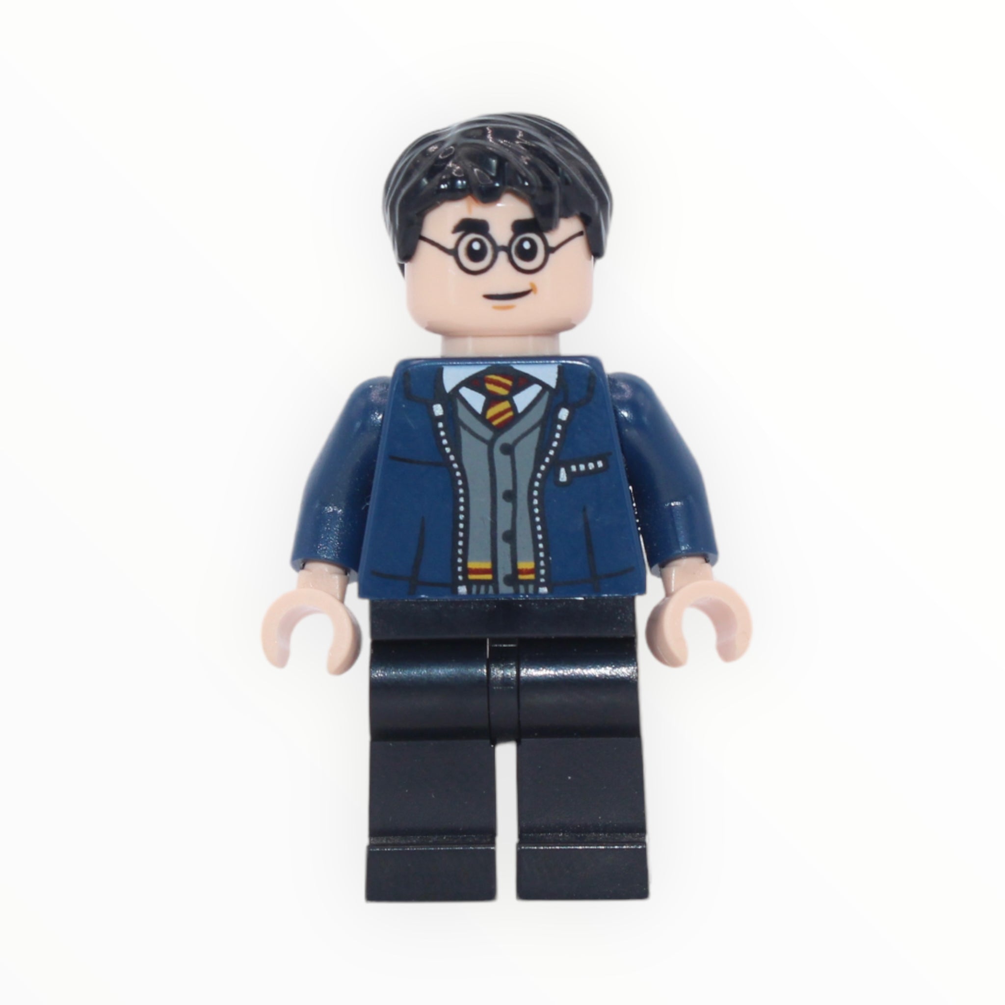 Harry Potter (dark blue open jacket over Gryffindor cardigan, 2022)