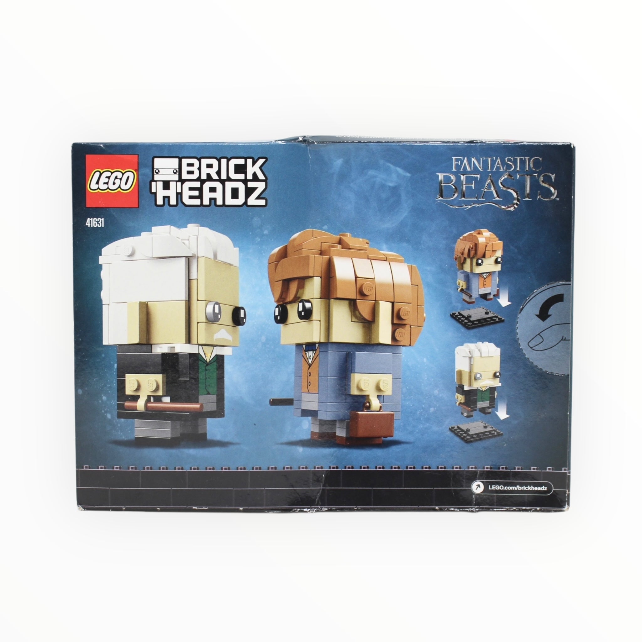 Retired Set 41631 Harry Potter BrickHeadz Newt Scamander & Gellert Grindelwald (damaged box)