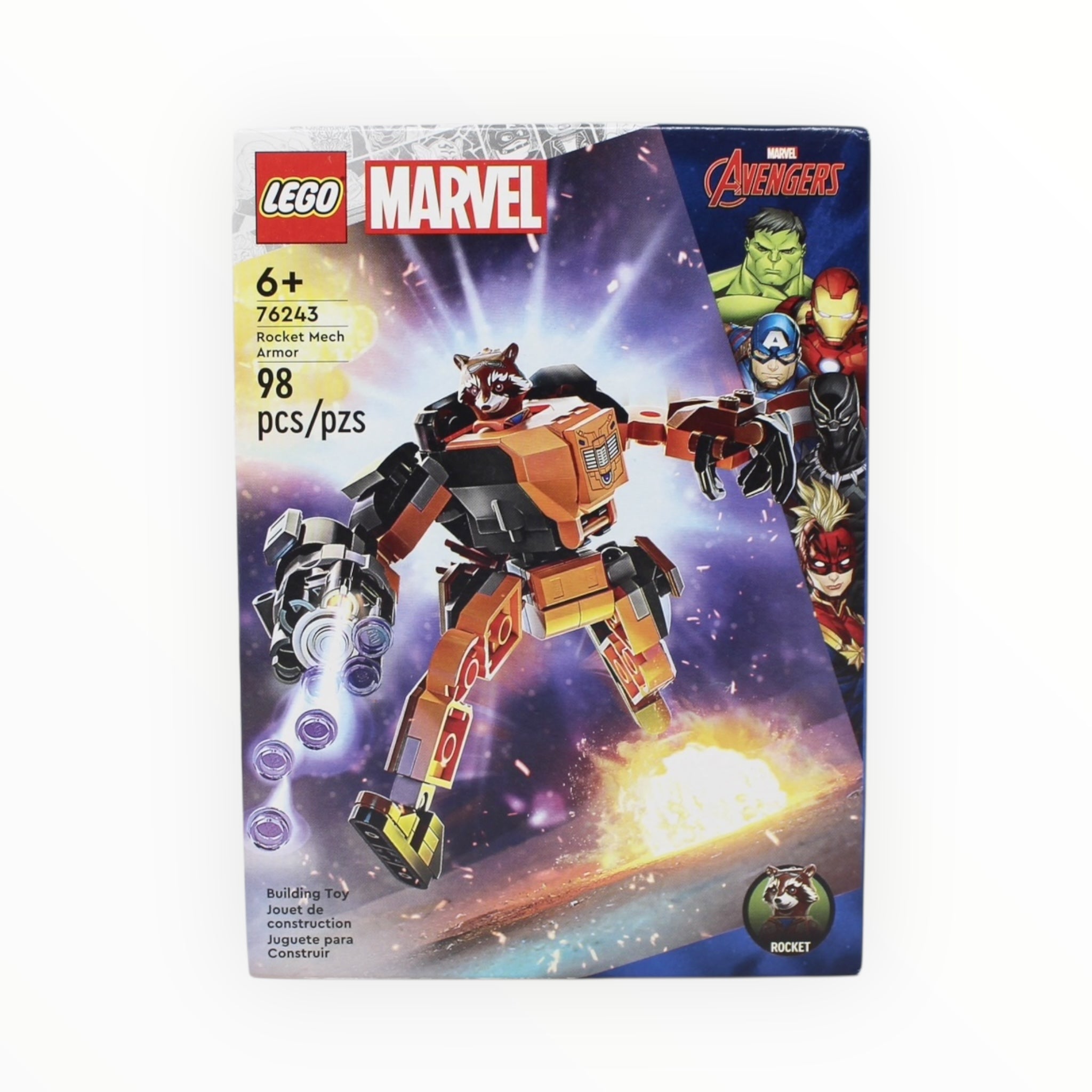 Retired Set 76243 Marvel Rocket Mech Armor