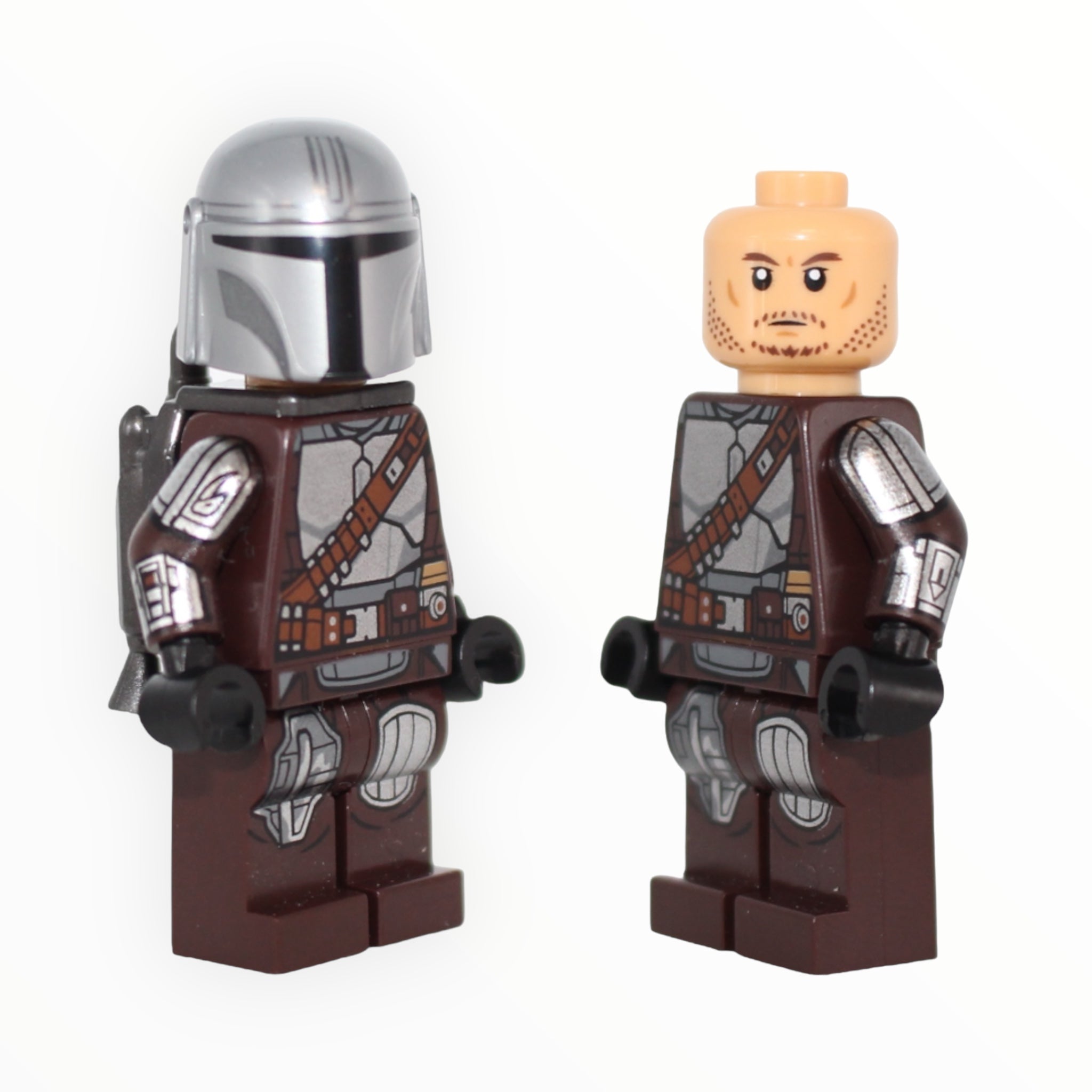 The Mandalorian Din Djarin (updated helmet, silver Beskar armor, printed head, jet pack, 2023)