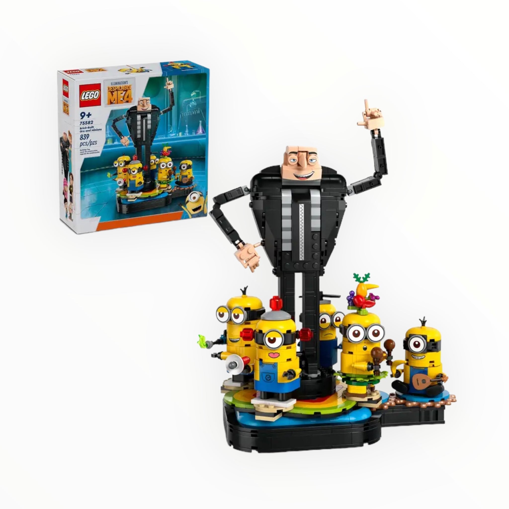 75582 Despicable Me 4 Brick-Built Gru and Minions