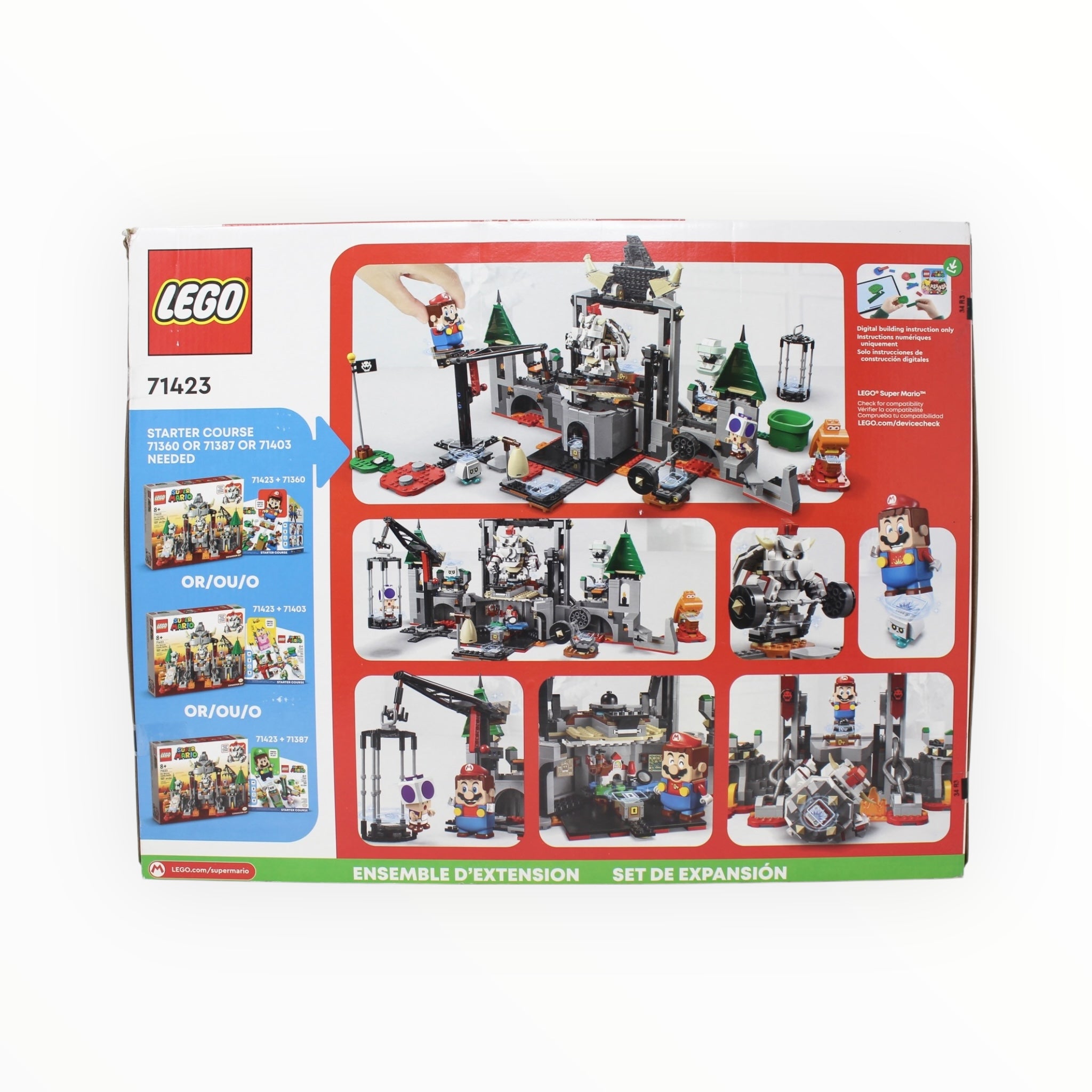 Retired Set 71423 Super Mario Dry Bowser Castle Battle (slight box damage)