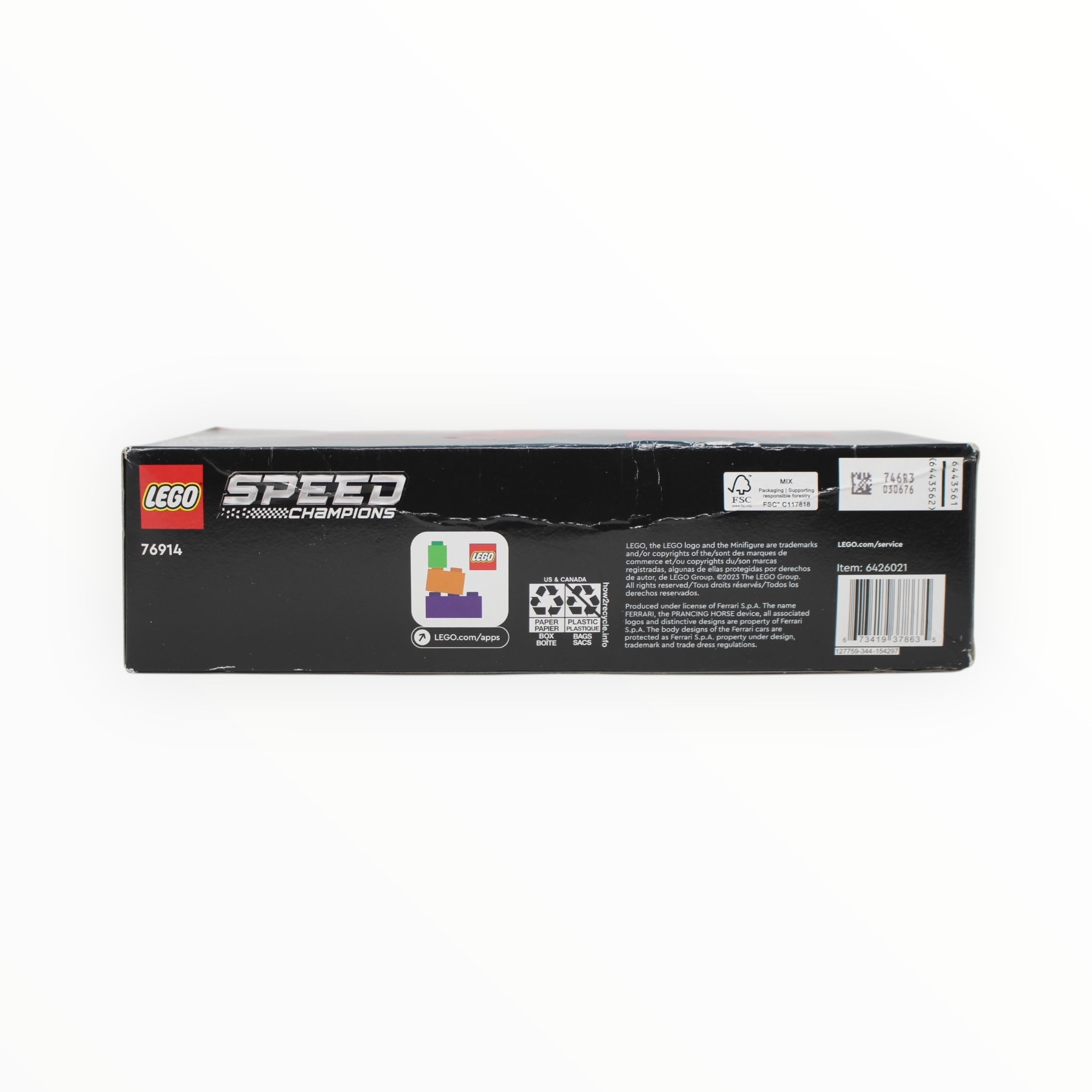 Retired Set 76914 Speed Champions Ferrari 812 Competizione (damaged box)