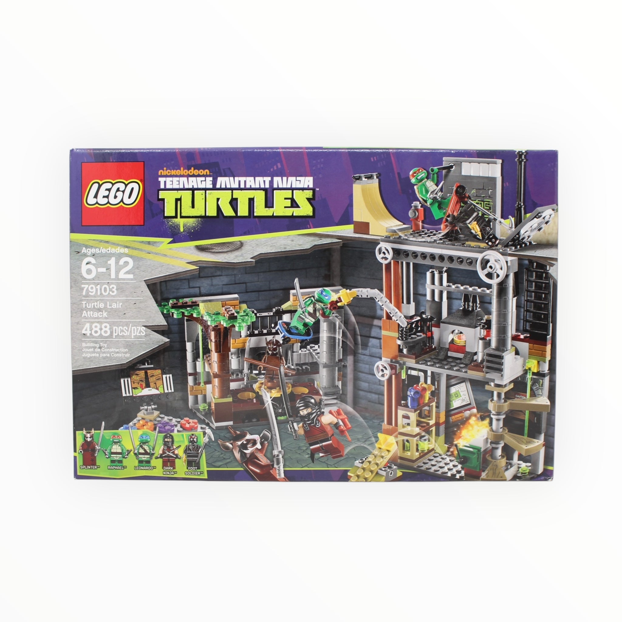 Certified Used Set 79103 Teenage Mutant Ninja Turtles Turtle Lair Attack (open box, sealed bags)
