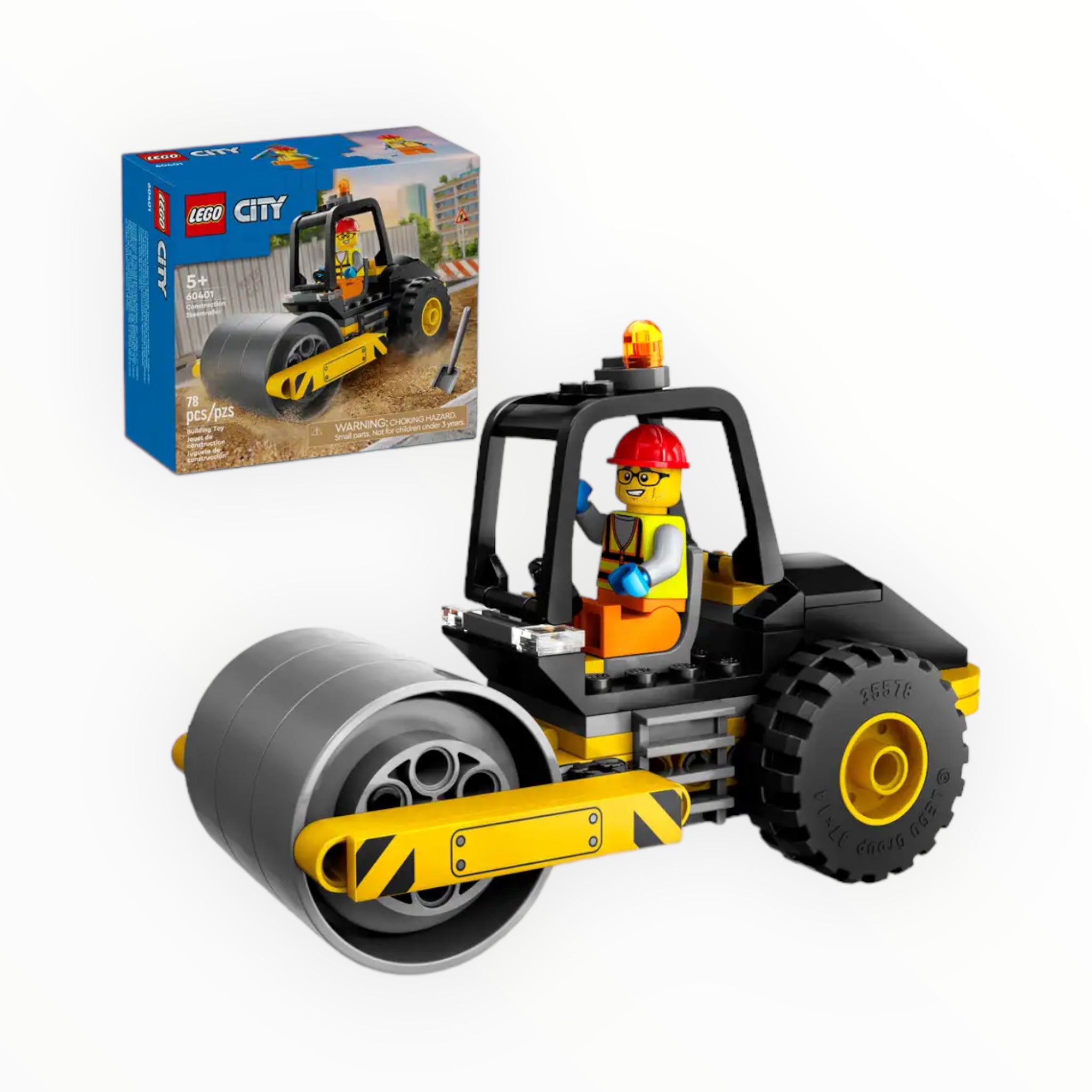 60401 City Construction Steamroller