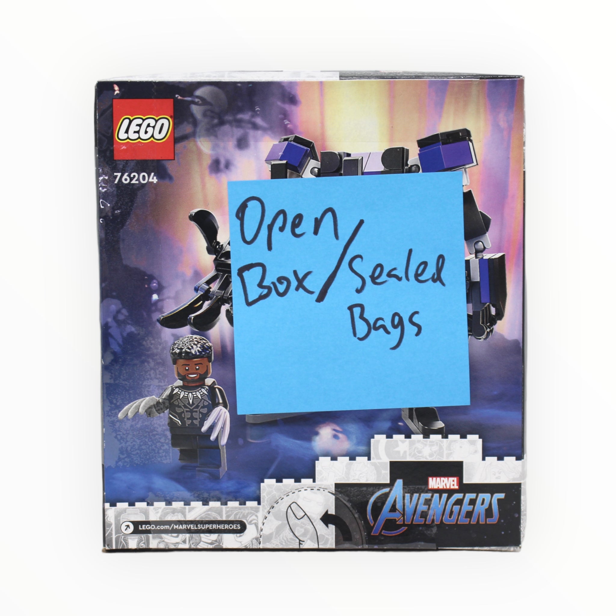 Certified Used Set 76204 Marvel Black Panther Mech Armor (open box, sealed bags)