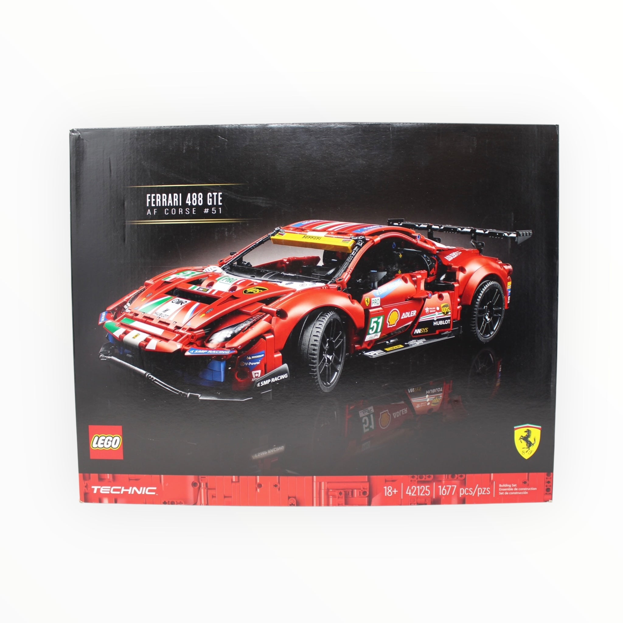 Retired Set 42125 Technic Ferrari 488 GTE AF CORSE #51 (slightly damaged box)