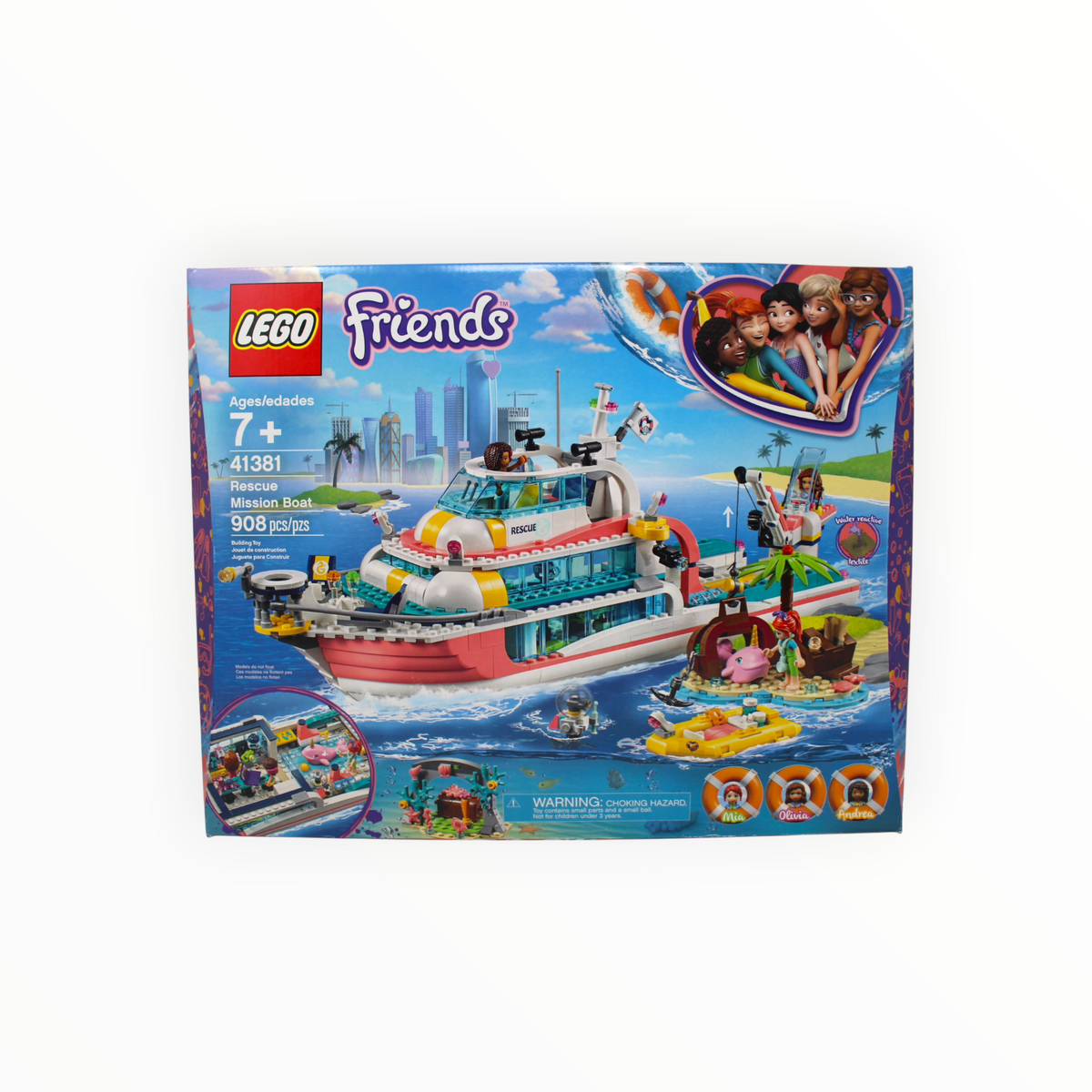 Retired Set 41381 Friends Rescue Mission Boat