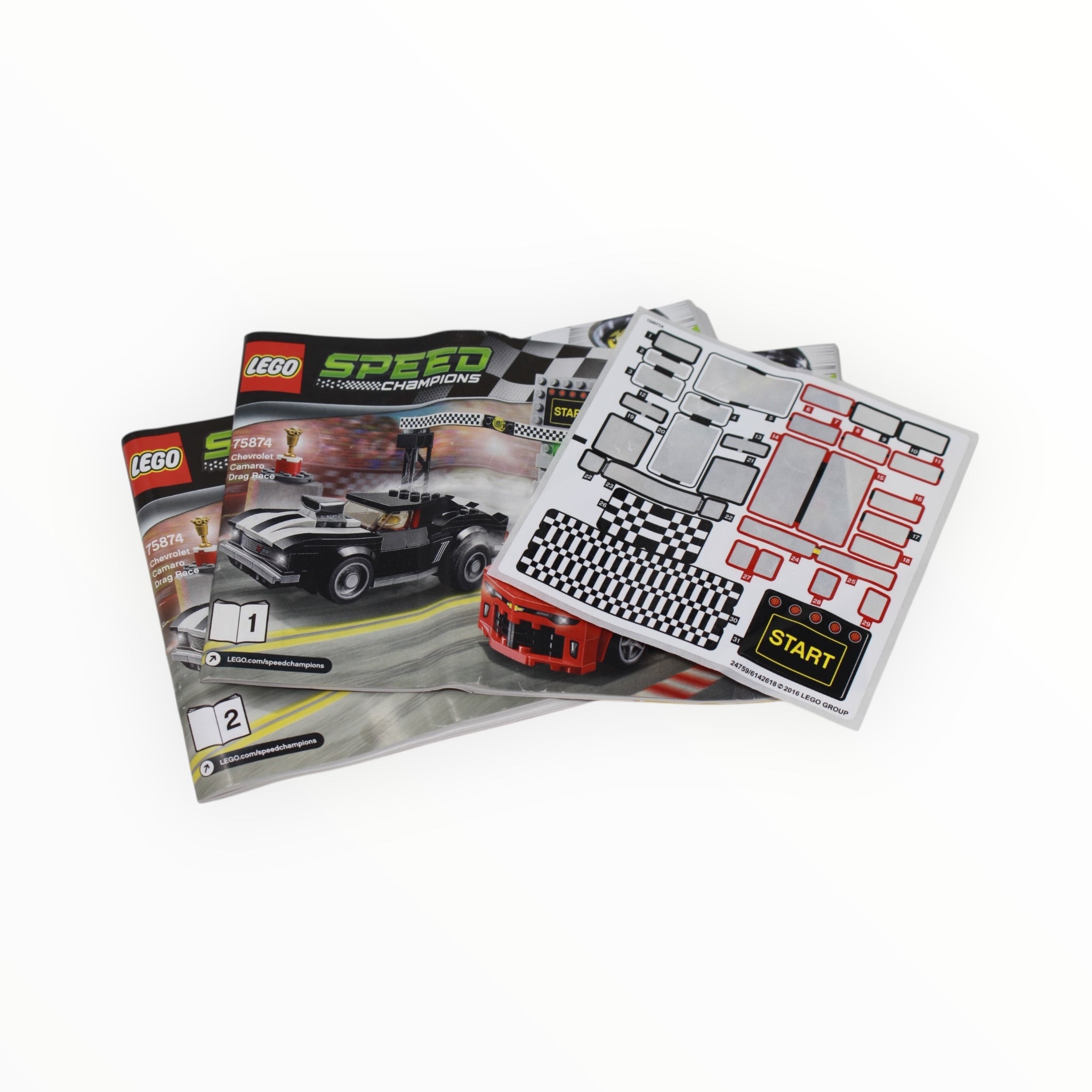 Used Set 75874 Speed Champions Chevrolet Camaro Drag Race