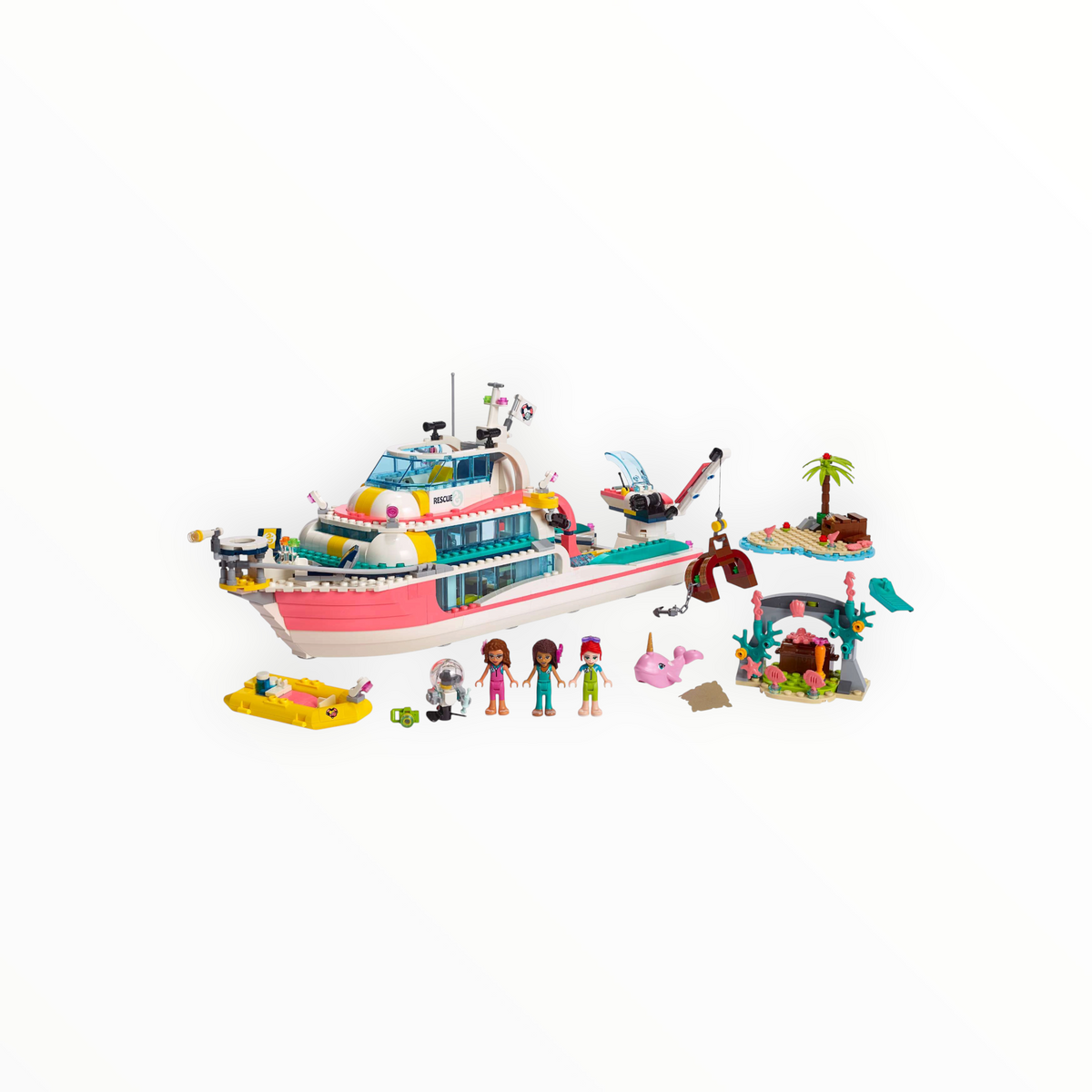 Retired Set 41381 Friends Rescue Mission Boat