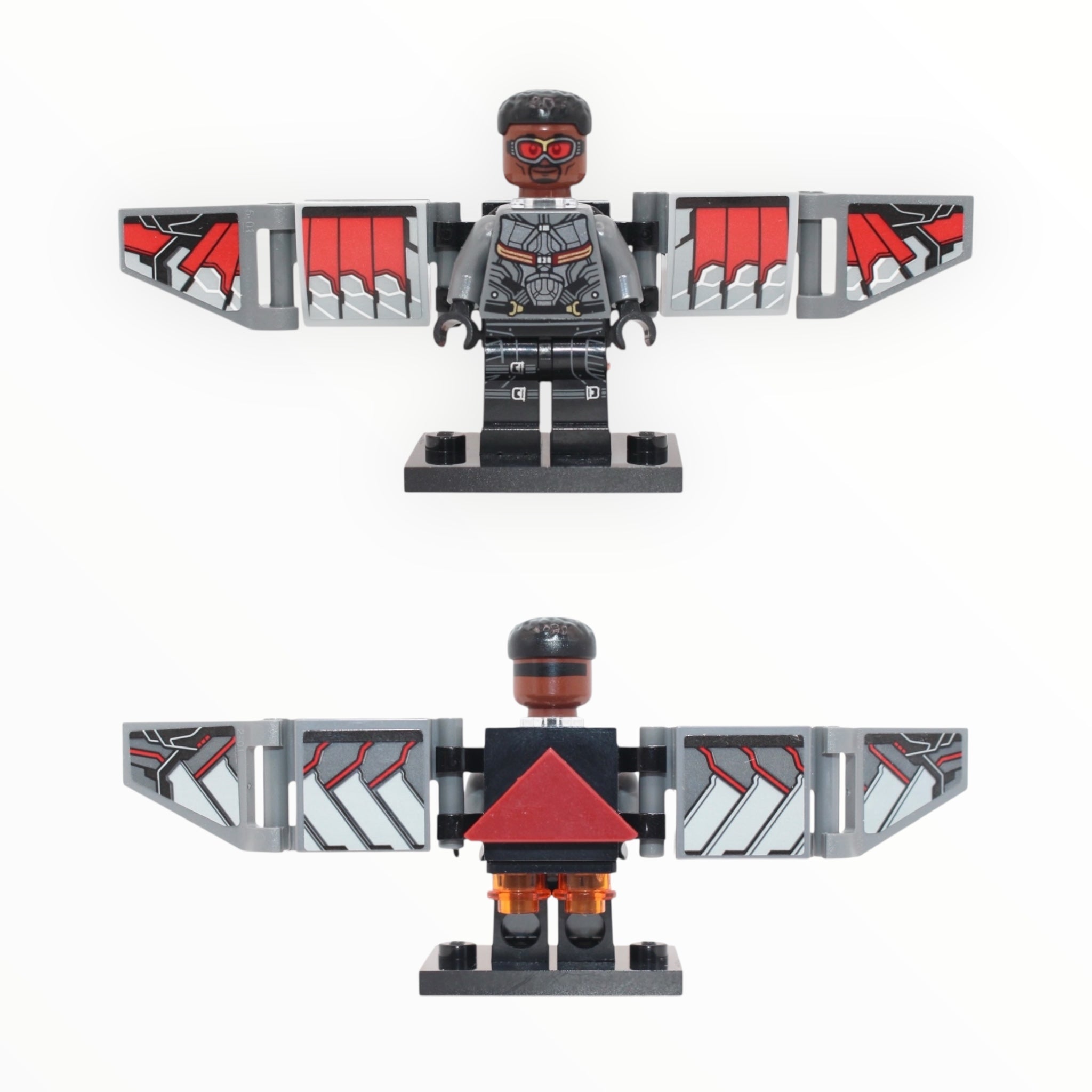 The Falcon (printed legs, brick-built wings, stickered, 2023)