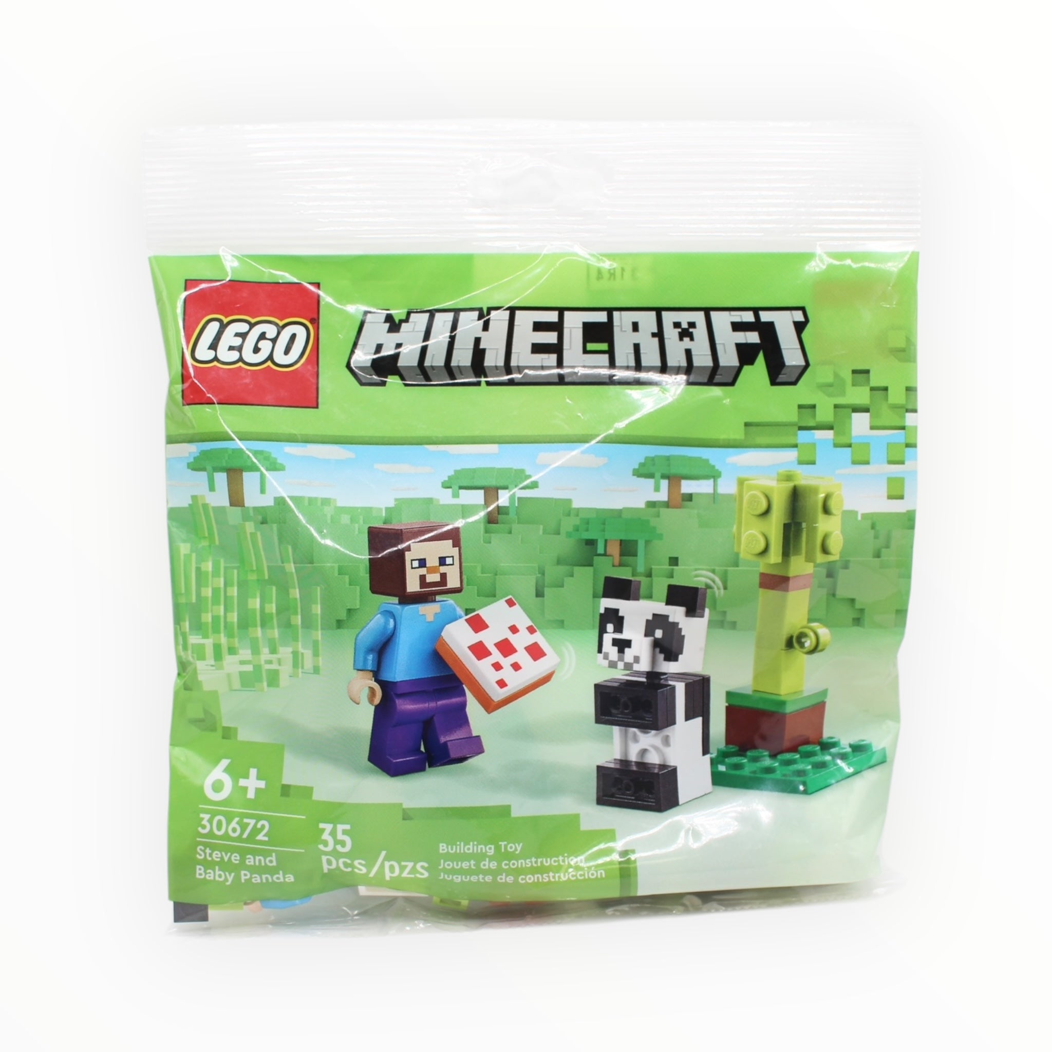Polybag 30672 Minecraft Steve & Baby Panda