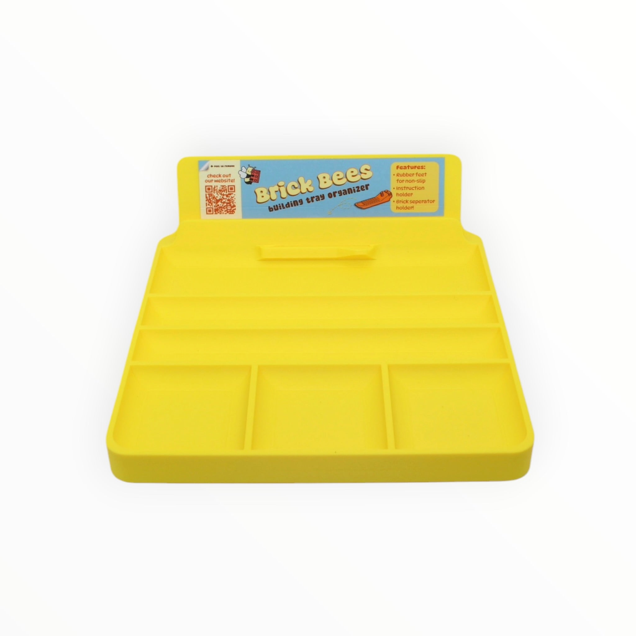 Brick Bees Building Tray Organizer - Yellow