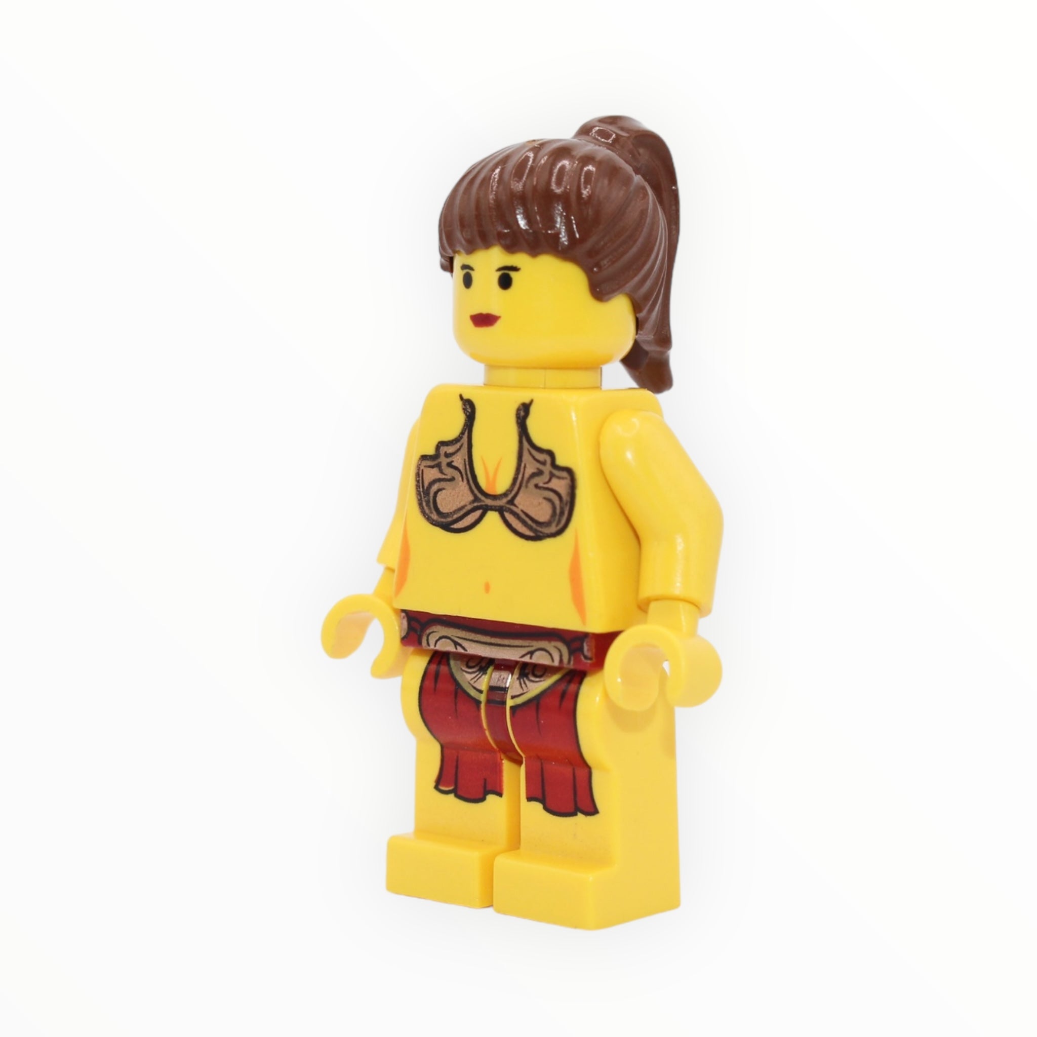 Princess Leia Organa (Jabba Slave outfit, yellow skin, brown hair, 2003)