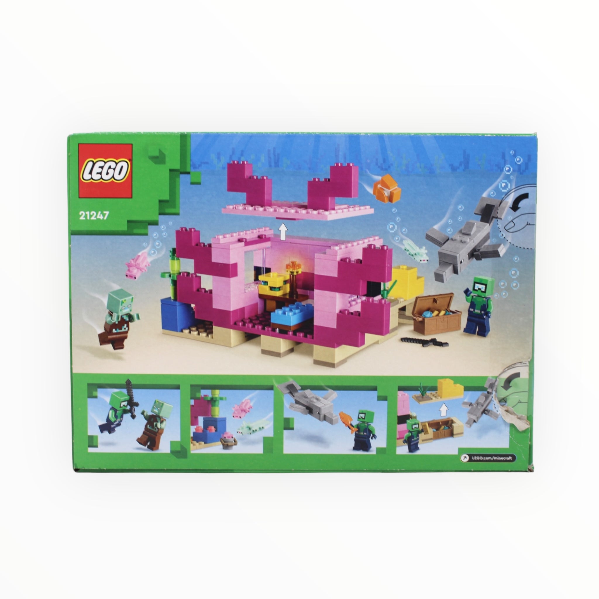 Certified Used Set 21247 Minecraft The Axolotl House