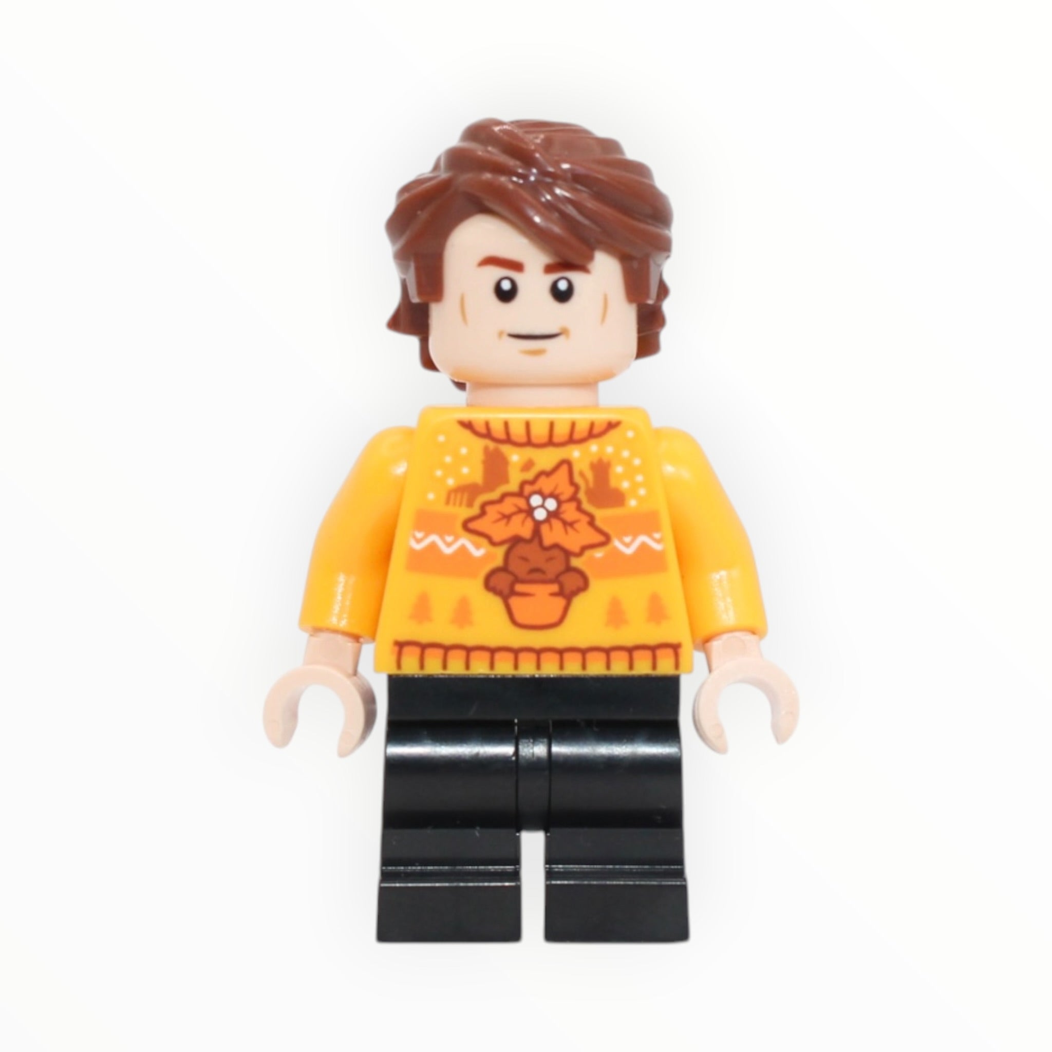 Cedric Diggory (bright light orange holiday sweater, medium black legs, 2025)