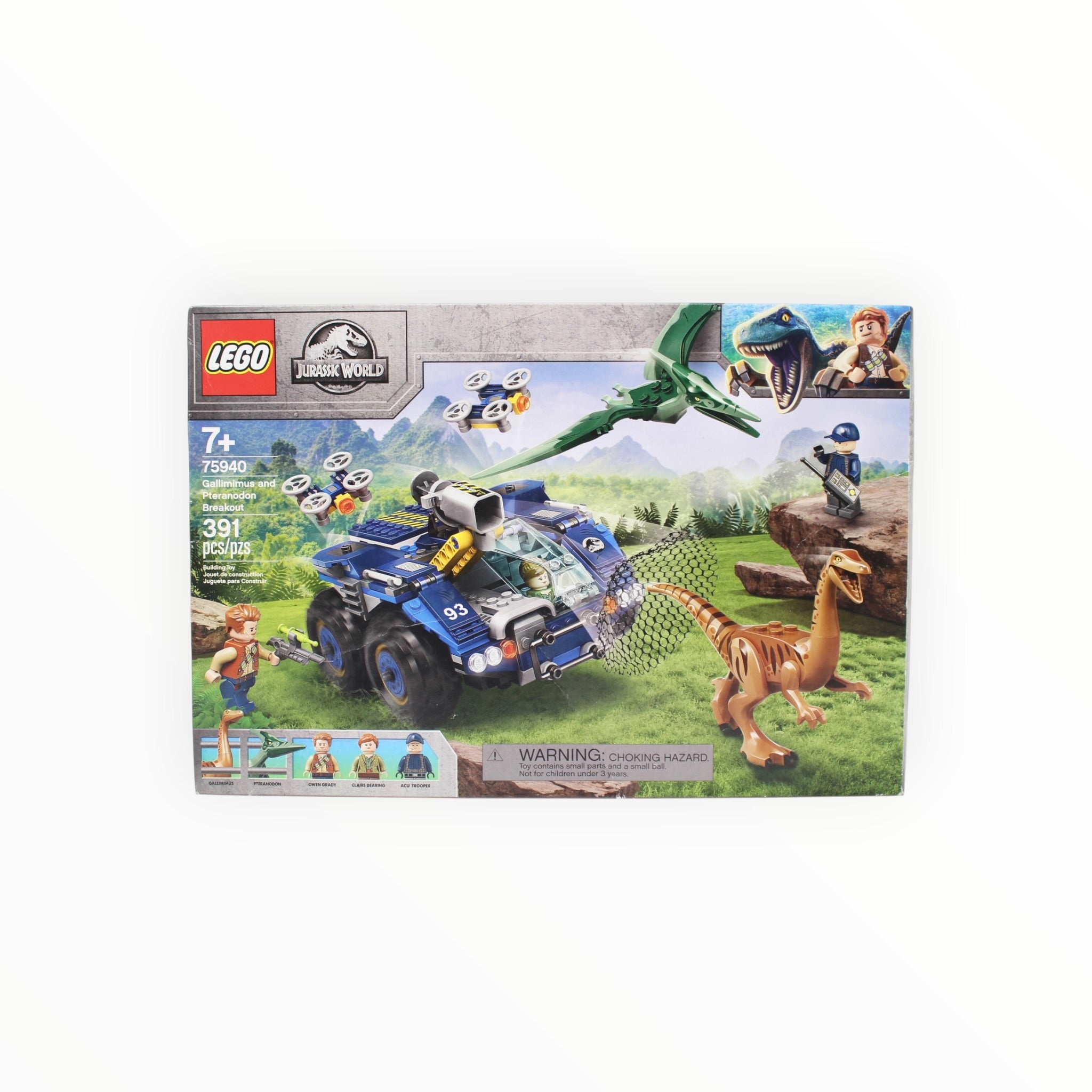 Retired Set 75940 Jurassic World Gallimimus and Pteranodon Breakout (some box damage)