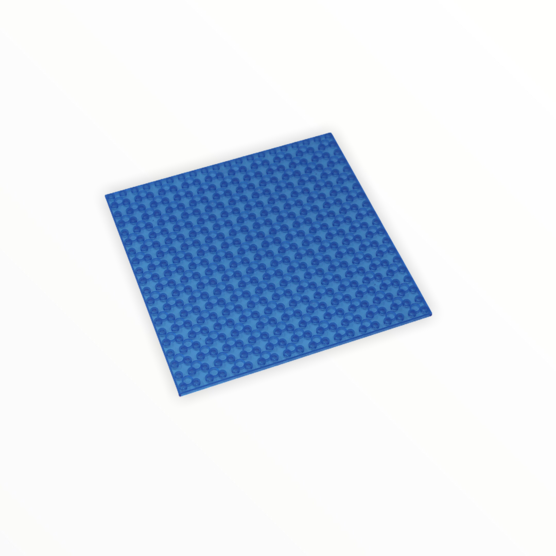 Transparent Blue LEGO® Compatible Baseplates 6x6