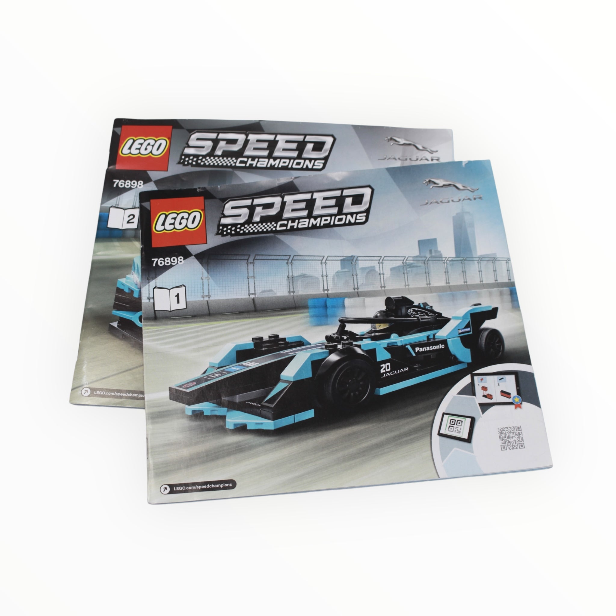 Used Set 76898 Speed Champions Formula E Panasonic Jaguar Racing GEN2 Car & Jaguar I-PACE eTROPHY