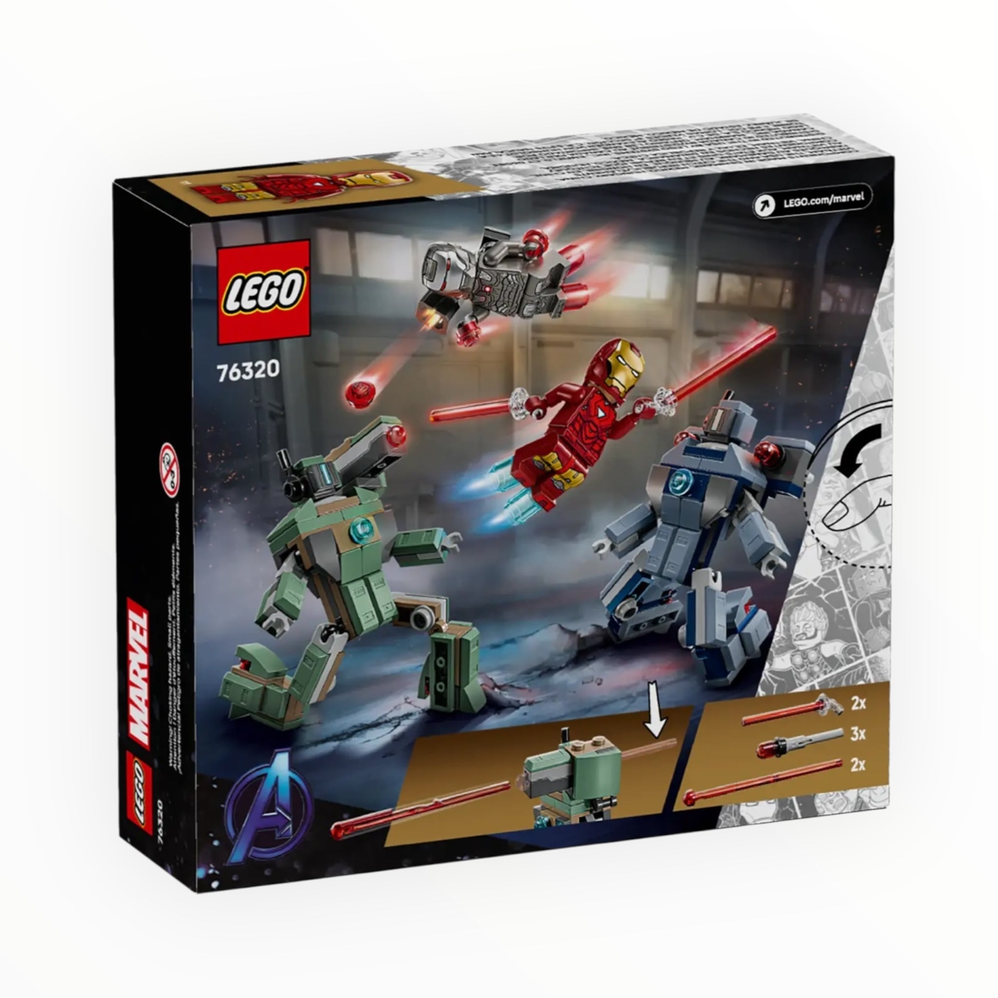 76320 Marvel Infinity Saga Iron Man & War Machine vs. Hammer Drones