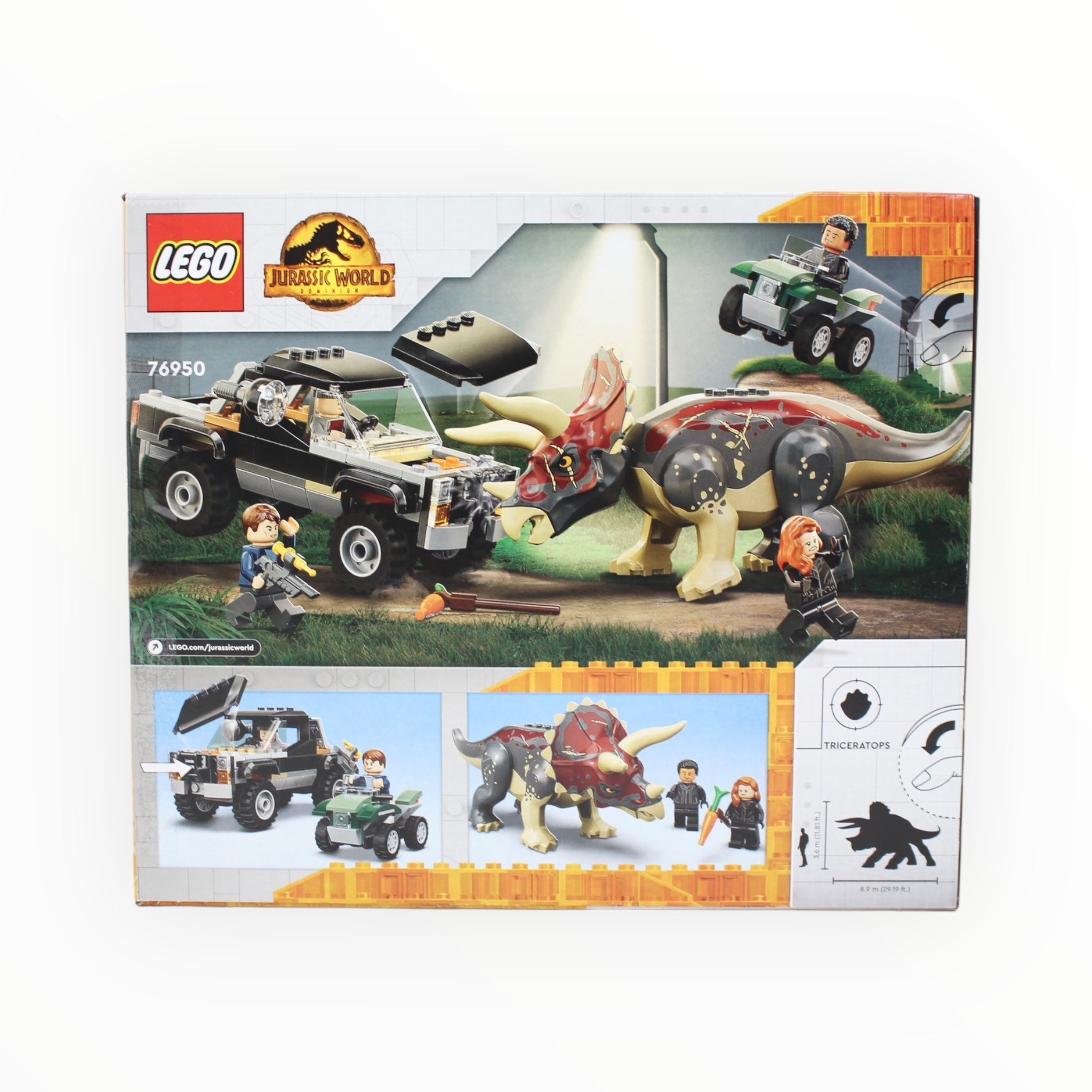 Certified Used Set 76950 Jurassic World Triceratops Pickup Truck Ambush