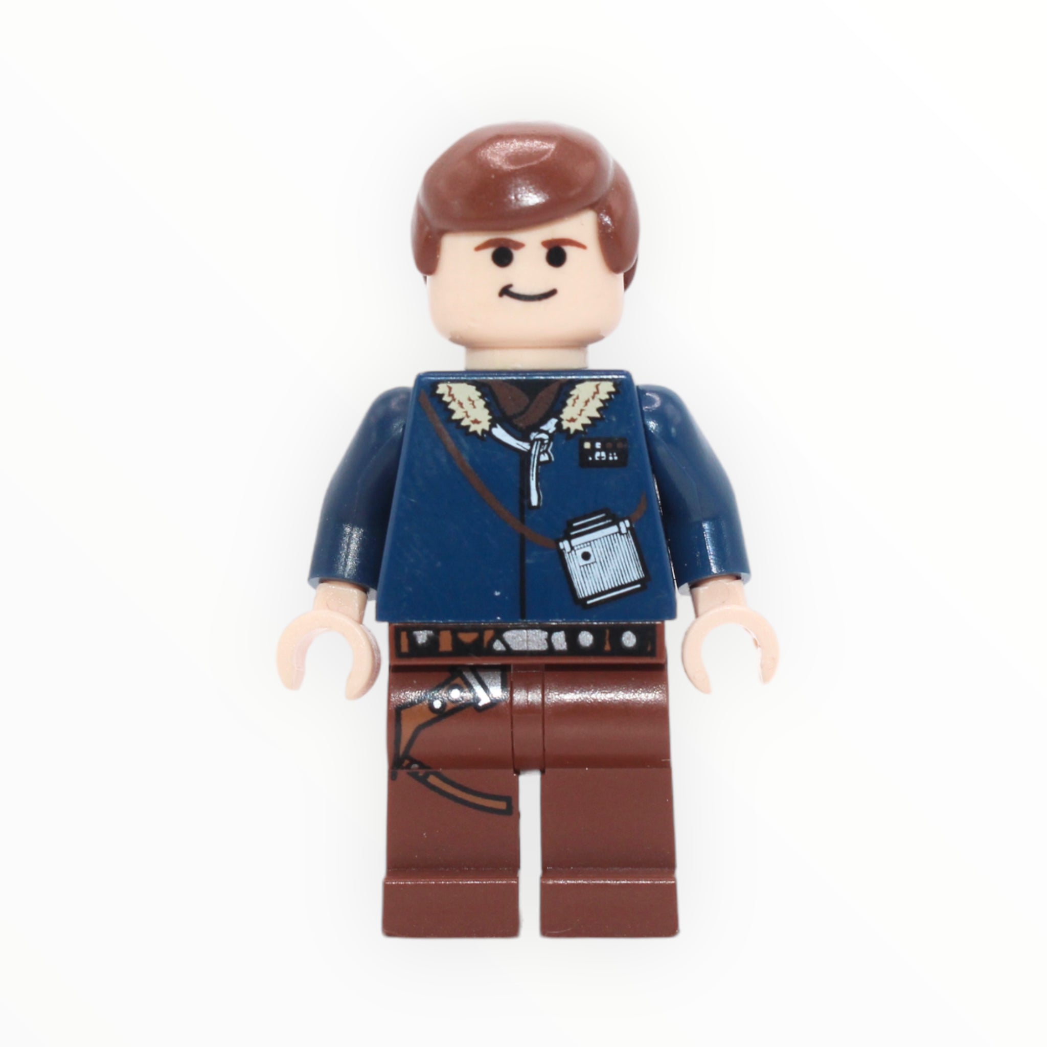 Han Solo (Hoth outfit, reddish brown legs, solid black eyes, 2006)
