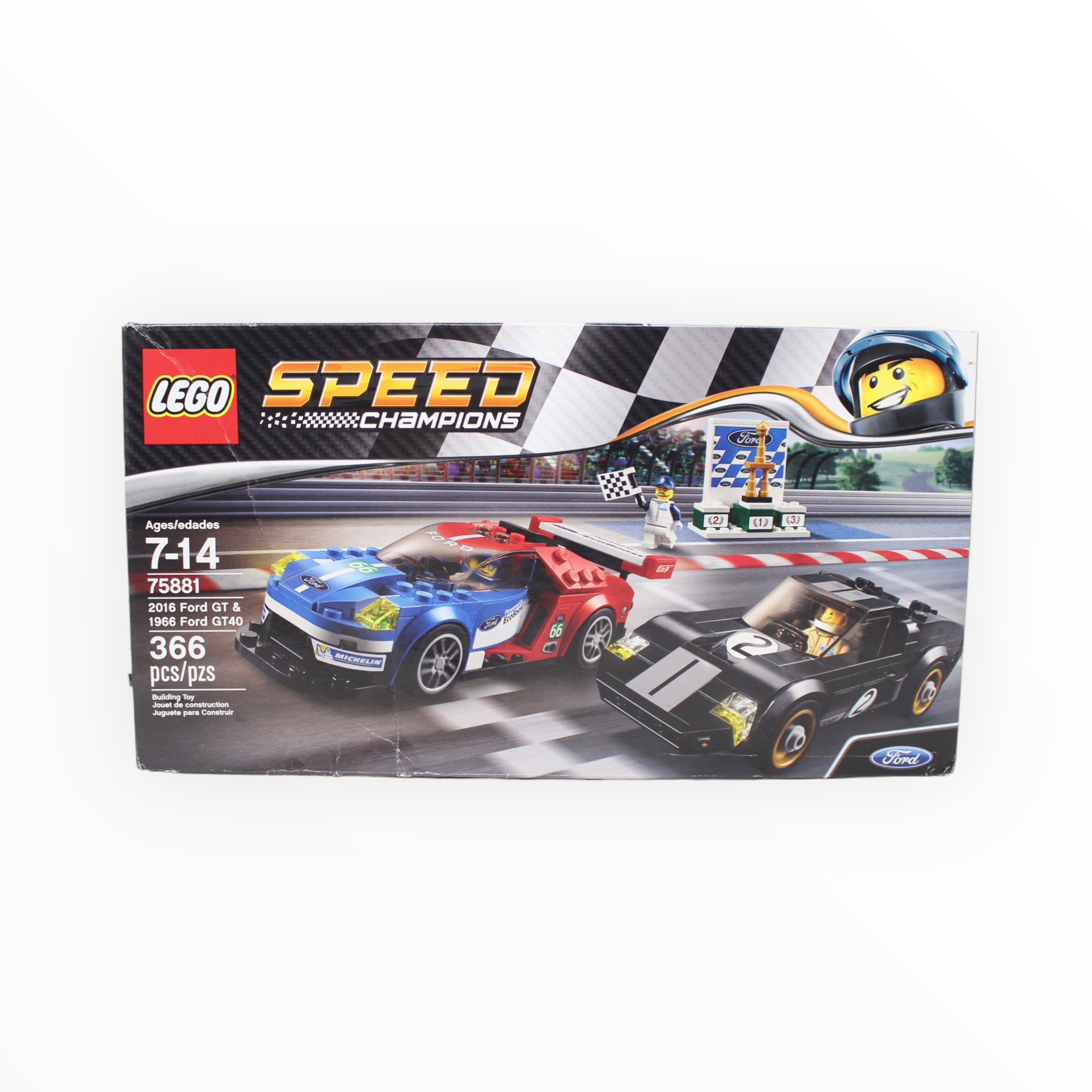 Retired Set 75881 Speed Champions 2016 Ford GT & 1966 Ford GT40 (damaged box)