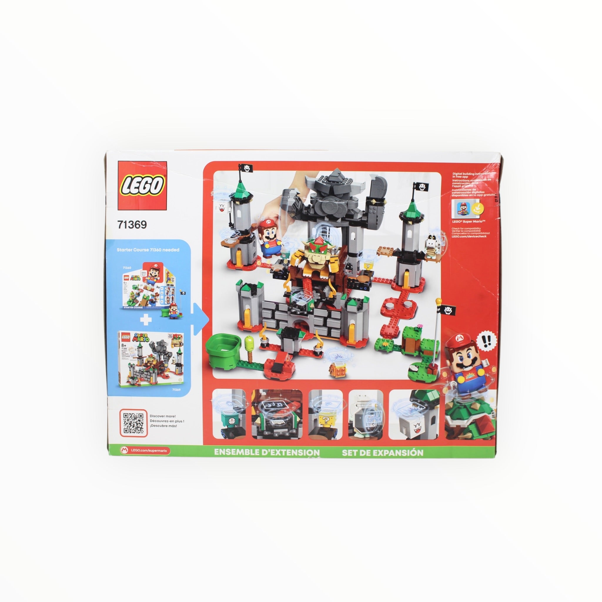 Retired Set 71369 Super Mario Bowser’s Castle Boss Battle Expansion Set (damaged box)